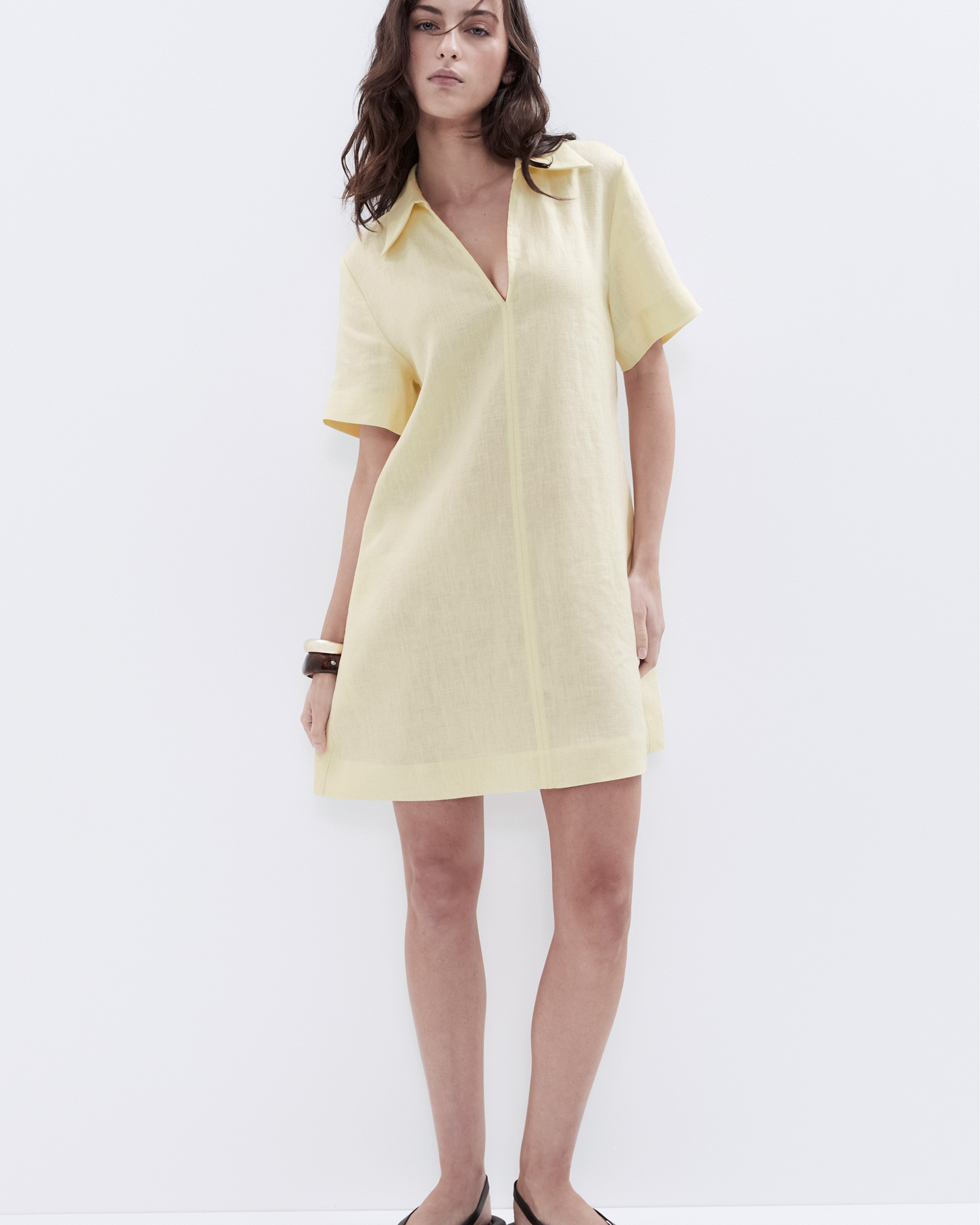 Collared Linen Dress