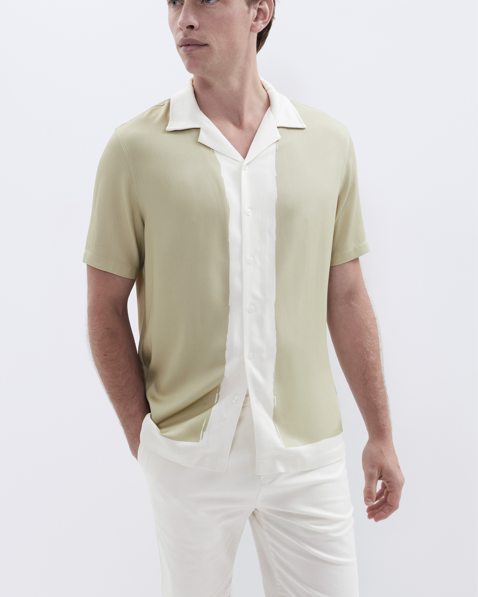 Painted Border Regular Fit Shirt