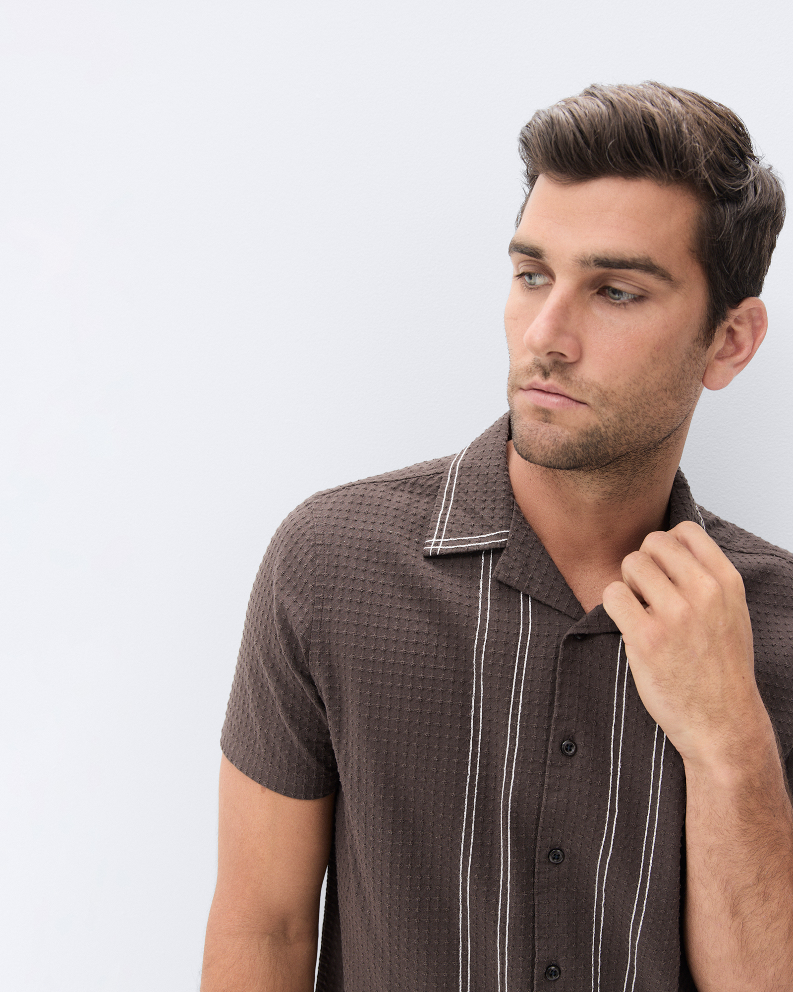 Embroidered Bowler Regular Fit Shirt