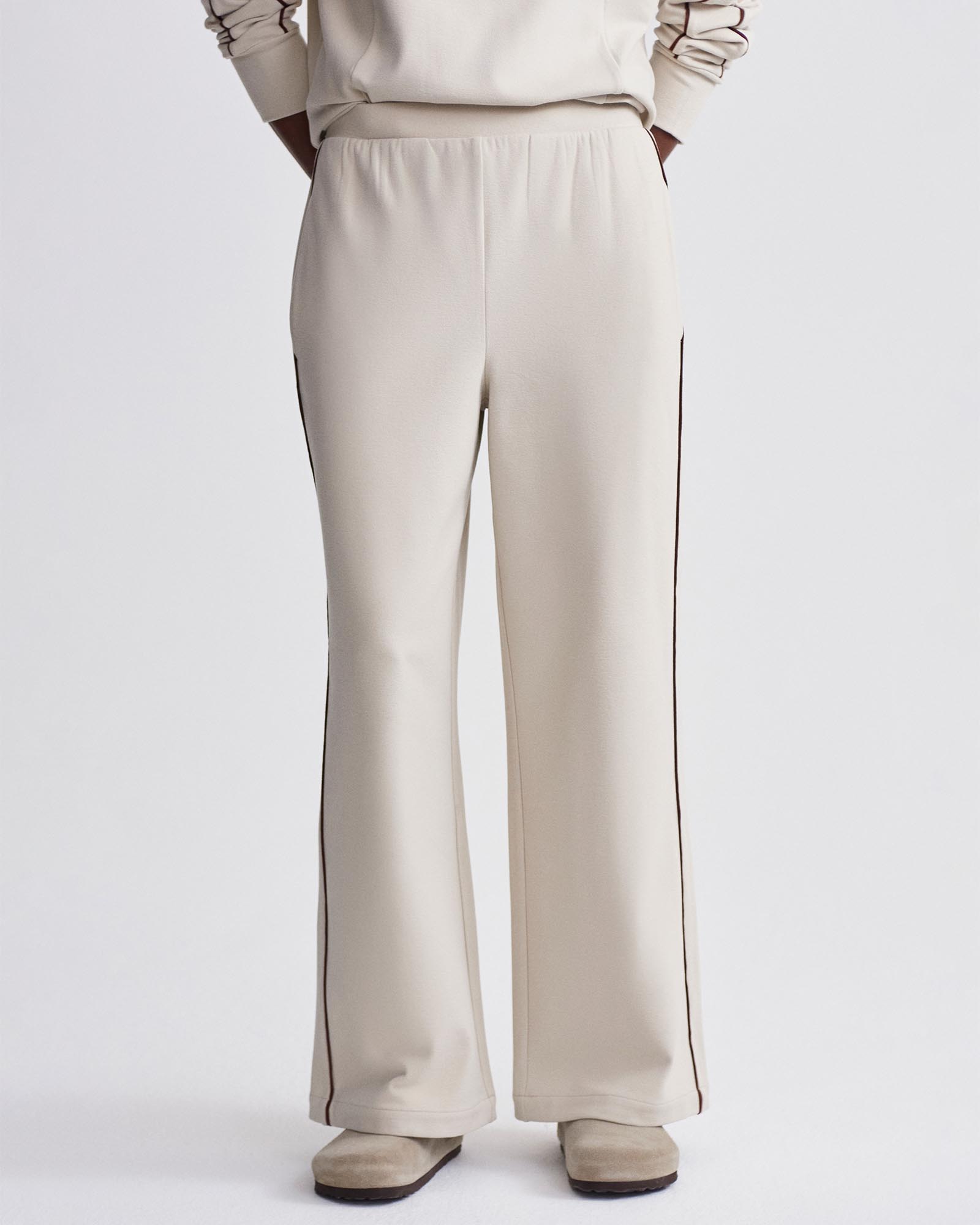 Brushed Rib Wide Leg Pants