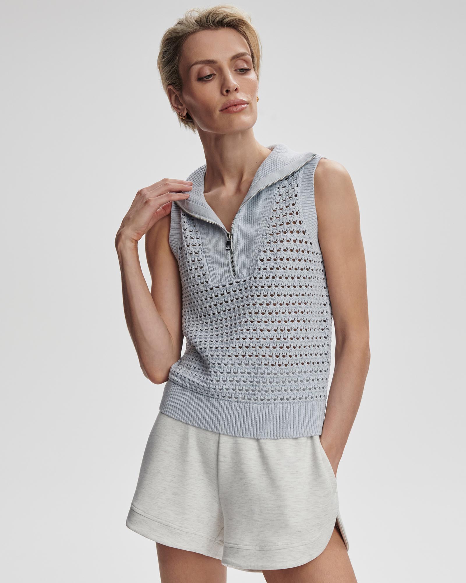 Bains Half Zip Tank