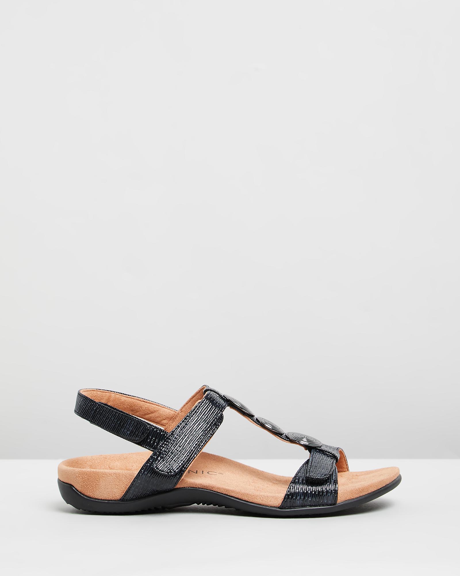 Farra Adjustable Sandal - Black Woven