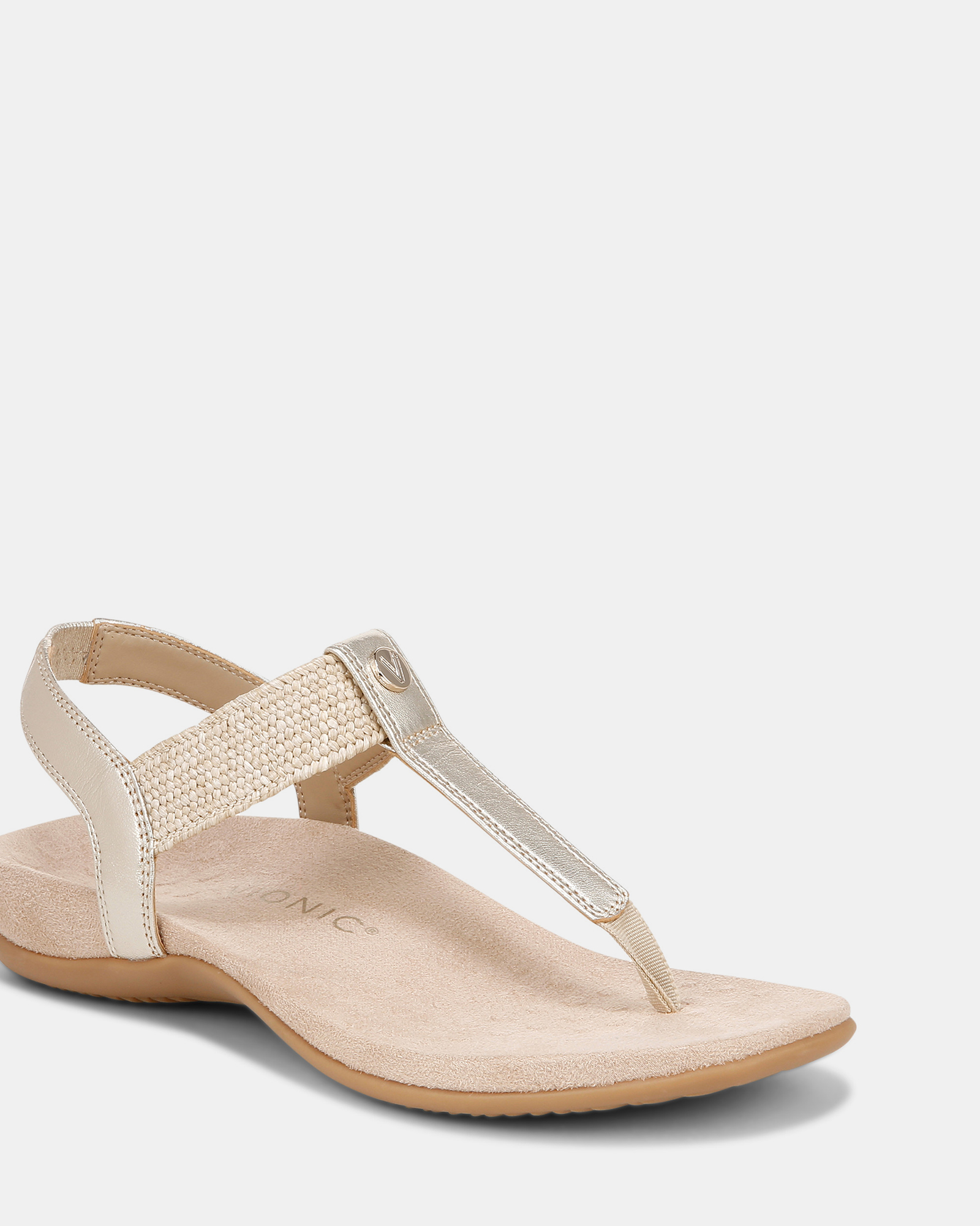 Brea Slingback Sandal - Gold Leather
