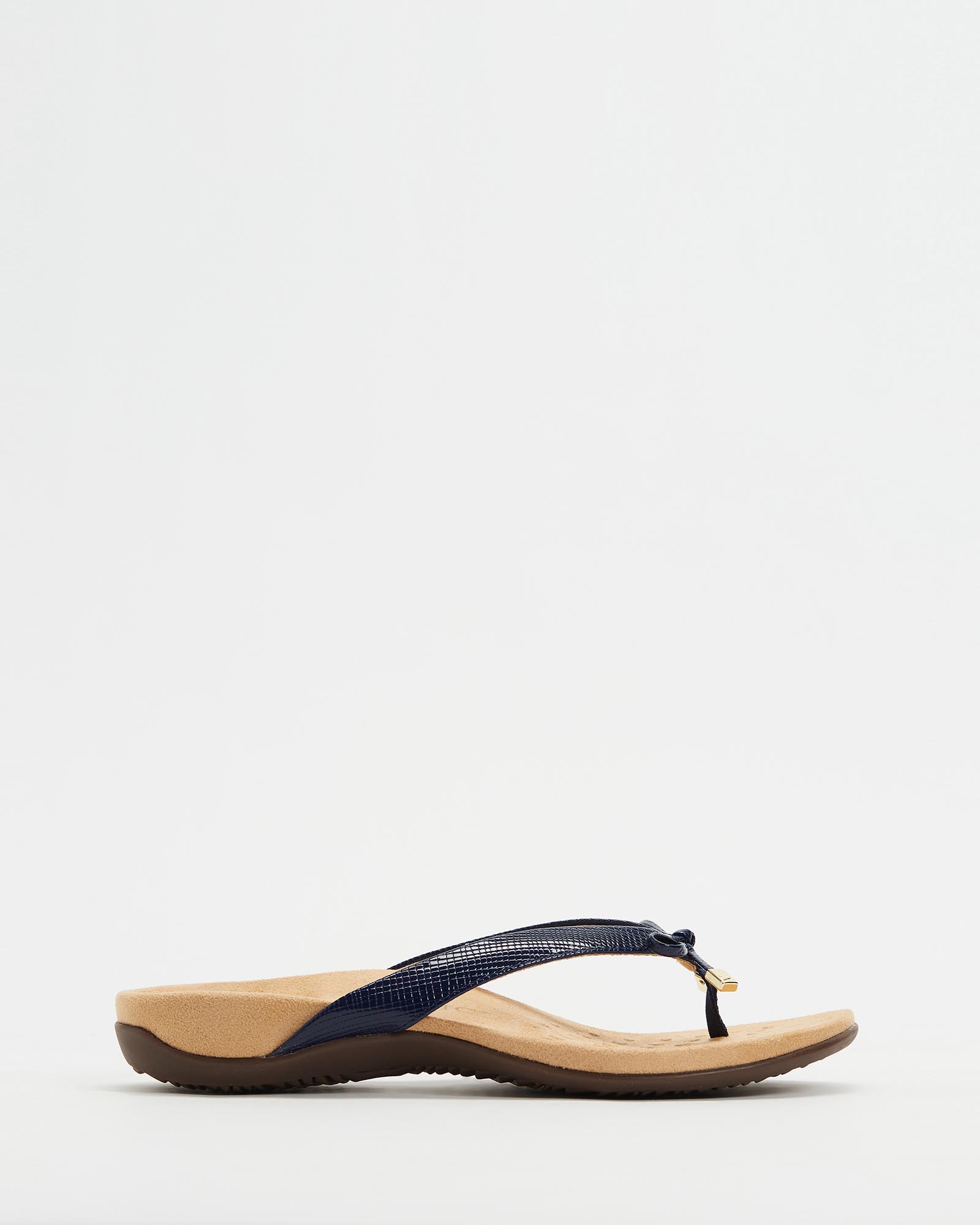Bella Toe Post Sandal - Navy Lizard