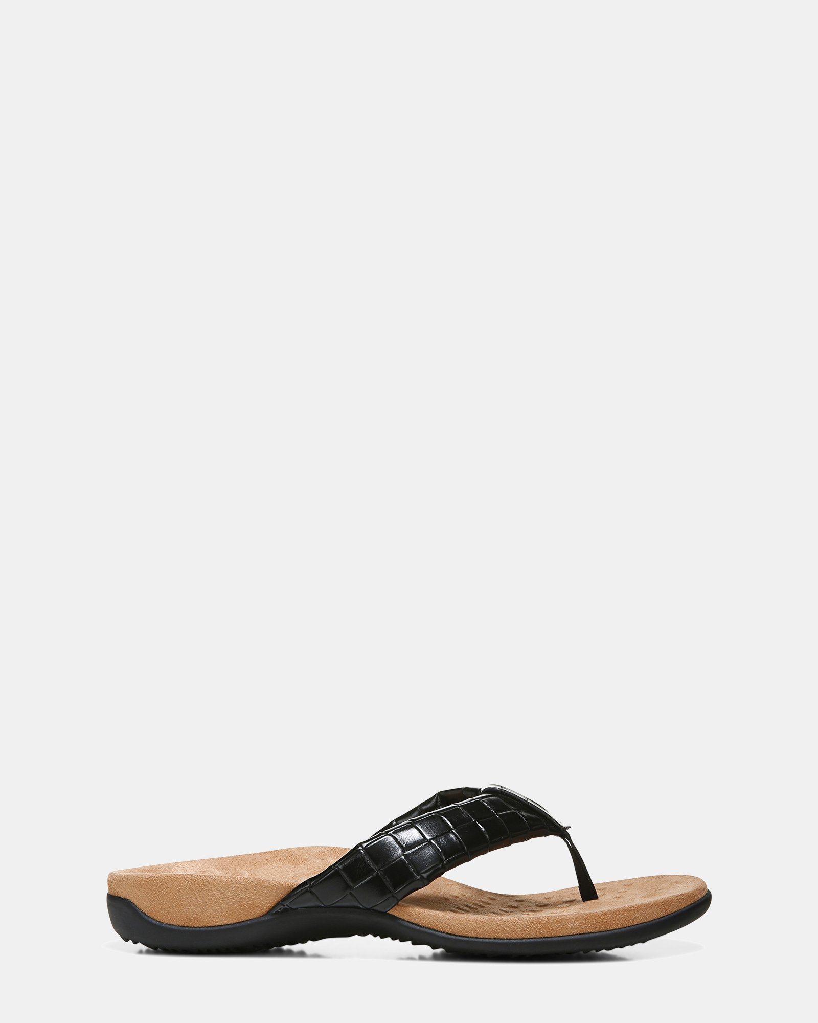 Layne Toe Post Sandal - Black Woven