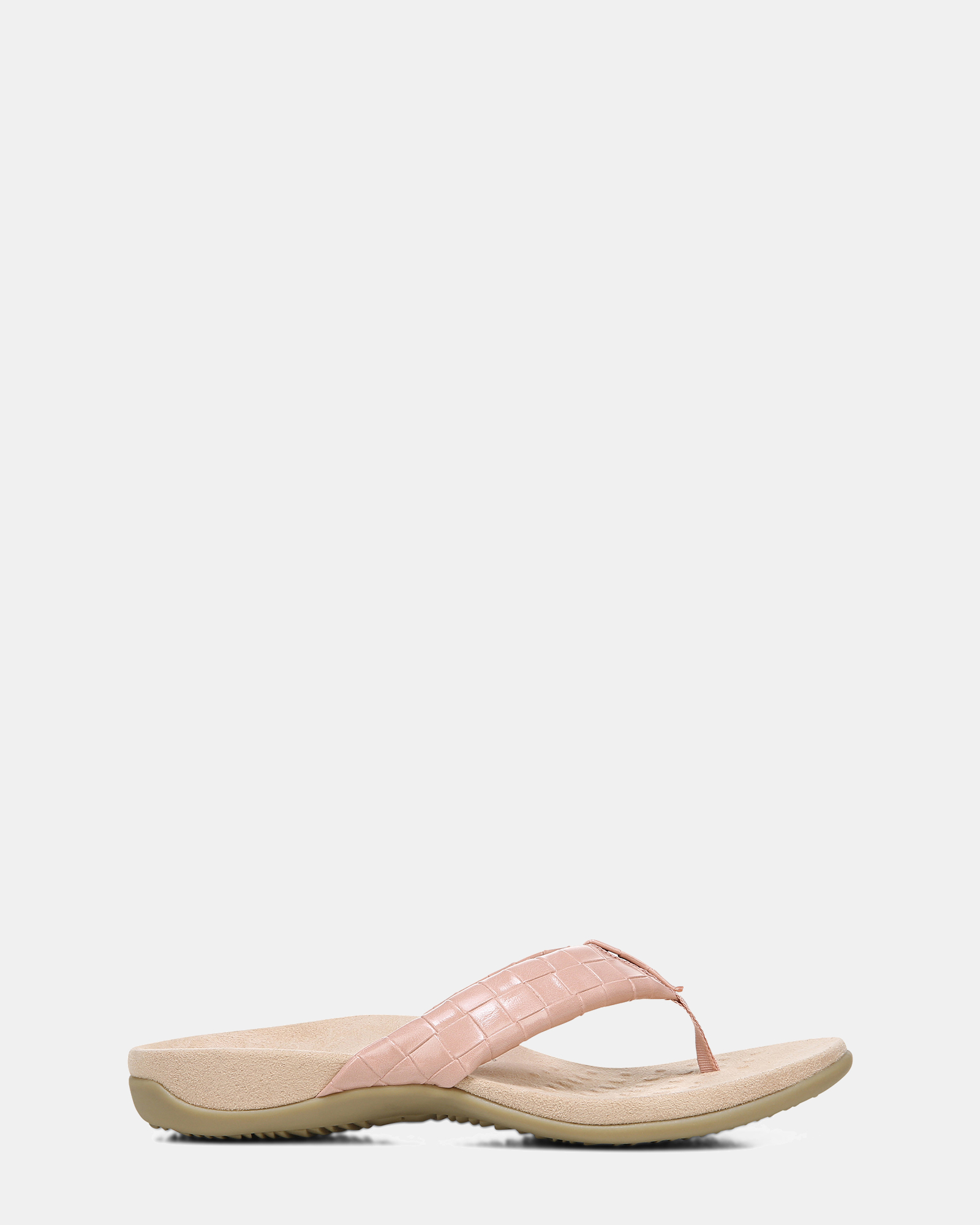 Layne Toe Post Sandal - Peach Woven