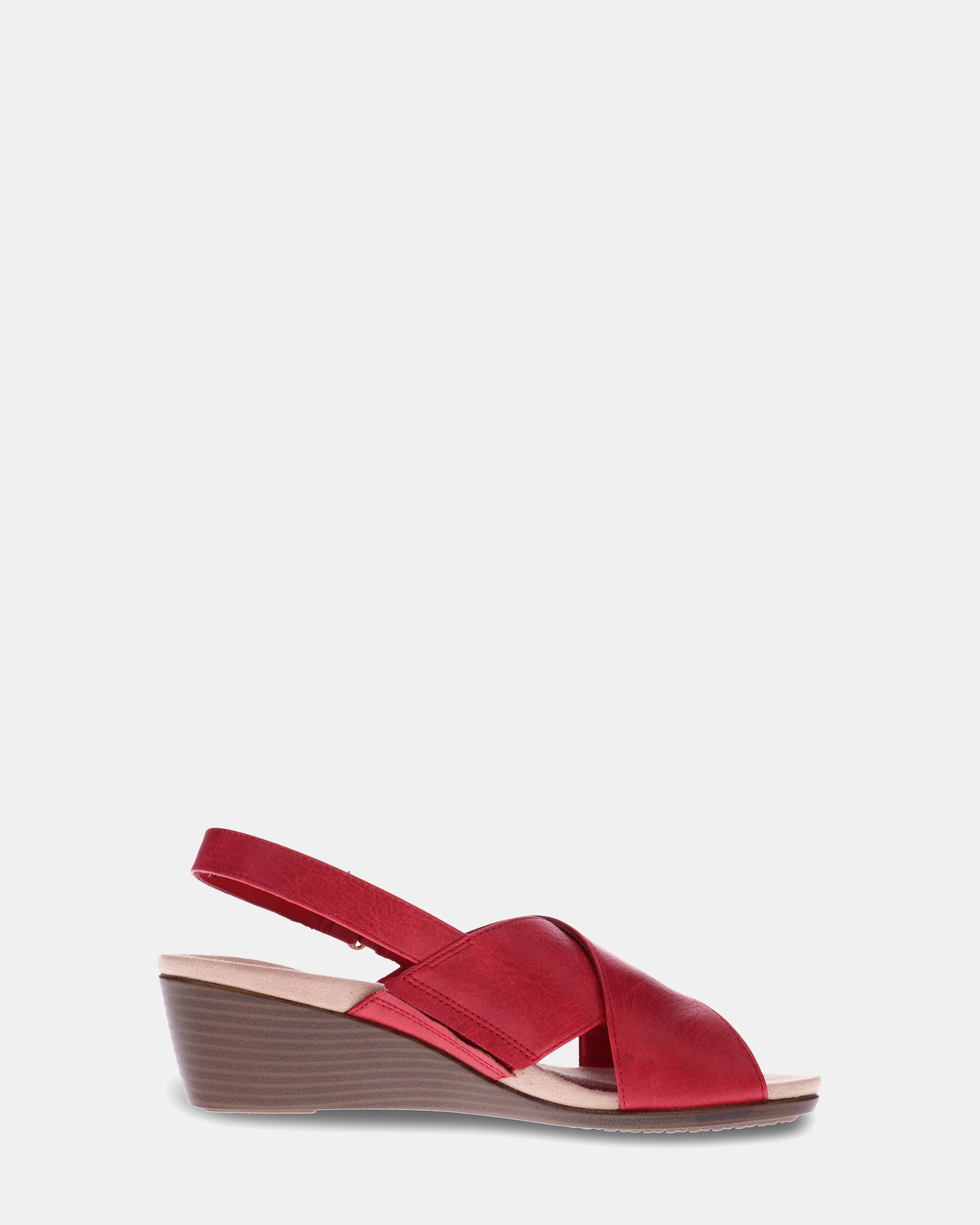 McKenna Wedge Sandal - Red