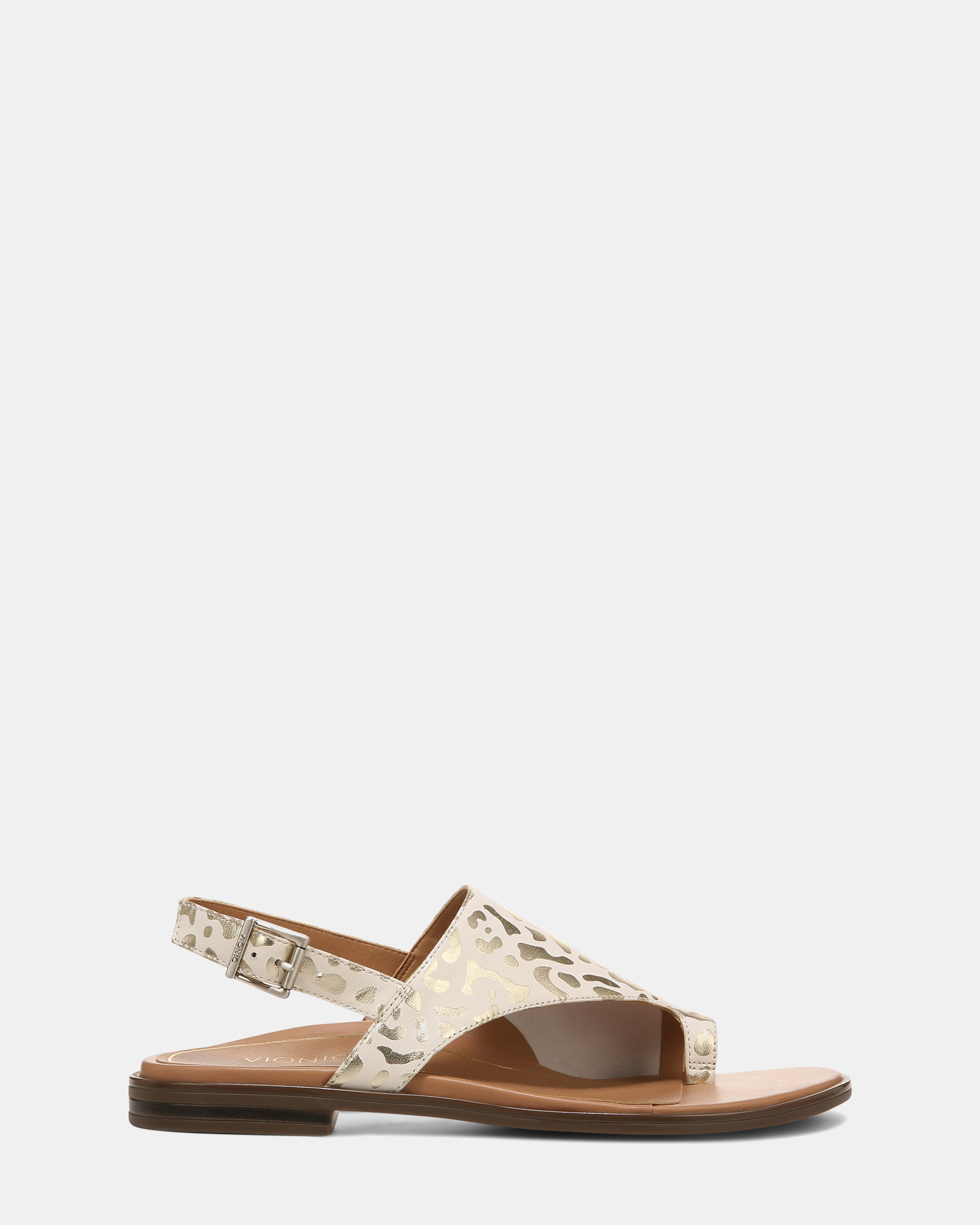 Ella Sandal - White Leopard