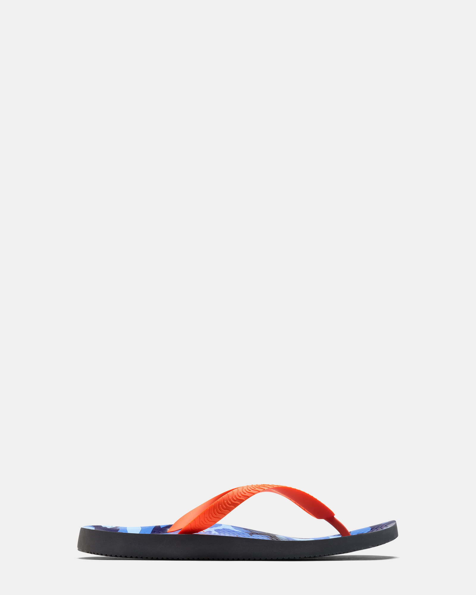 Beach Manly Toe Post Sandal - Blue Camo Orange