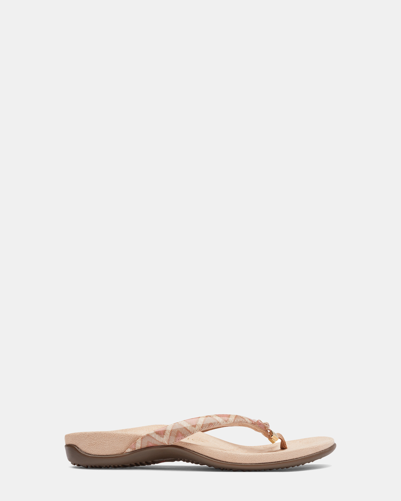 Bella Toe Post Sandal - Chevron Dusty Pink