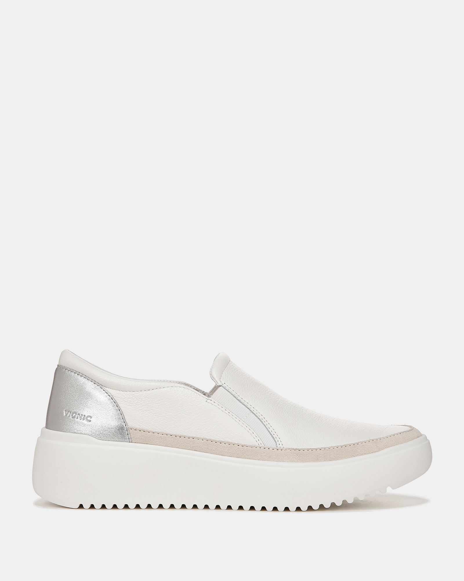 Kearny Platform Slip-On Casual Sneaker - White Leather