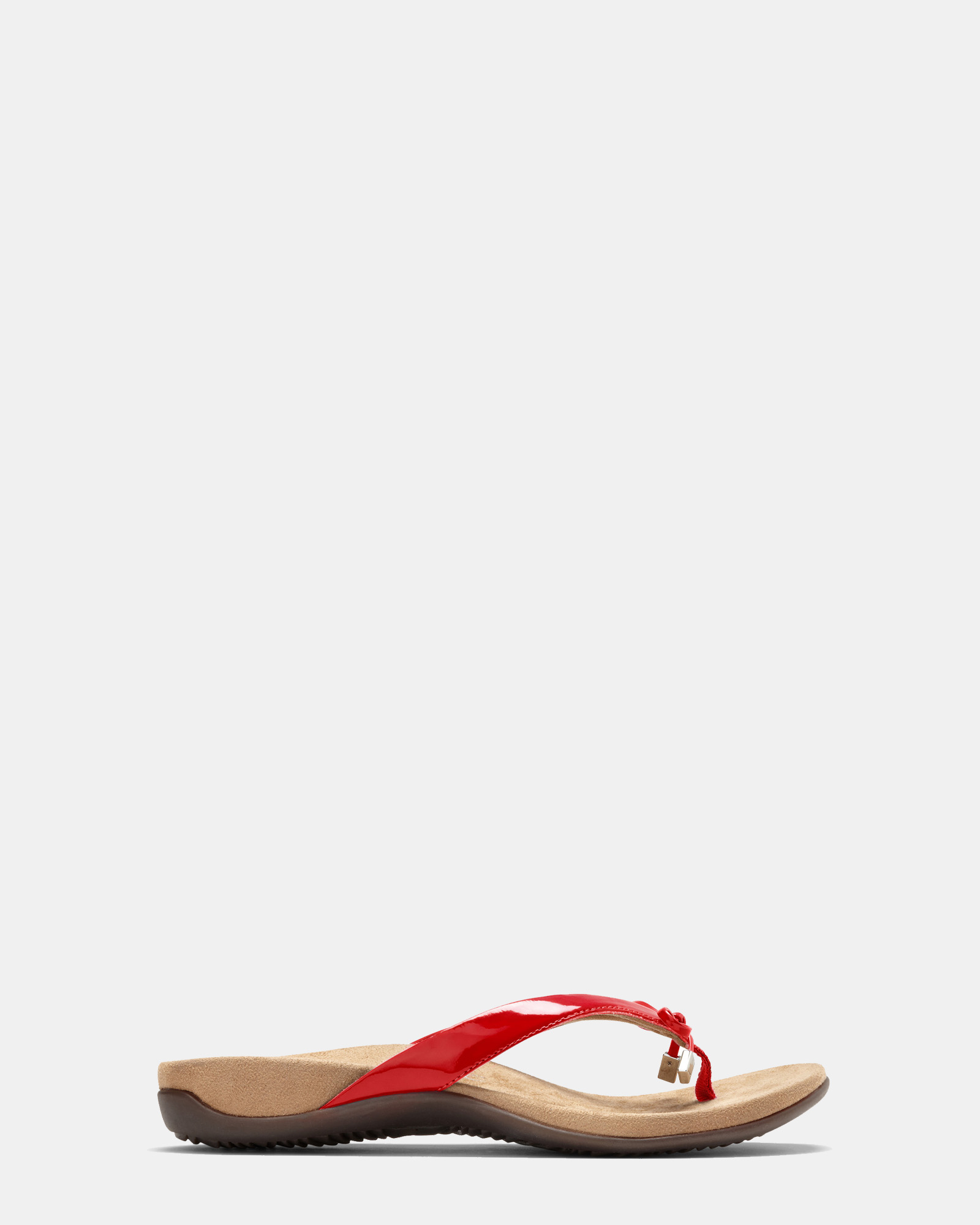 Bella Toe Post Sandal - Red Patent