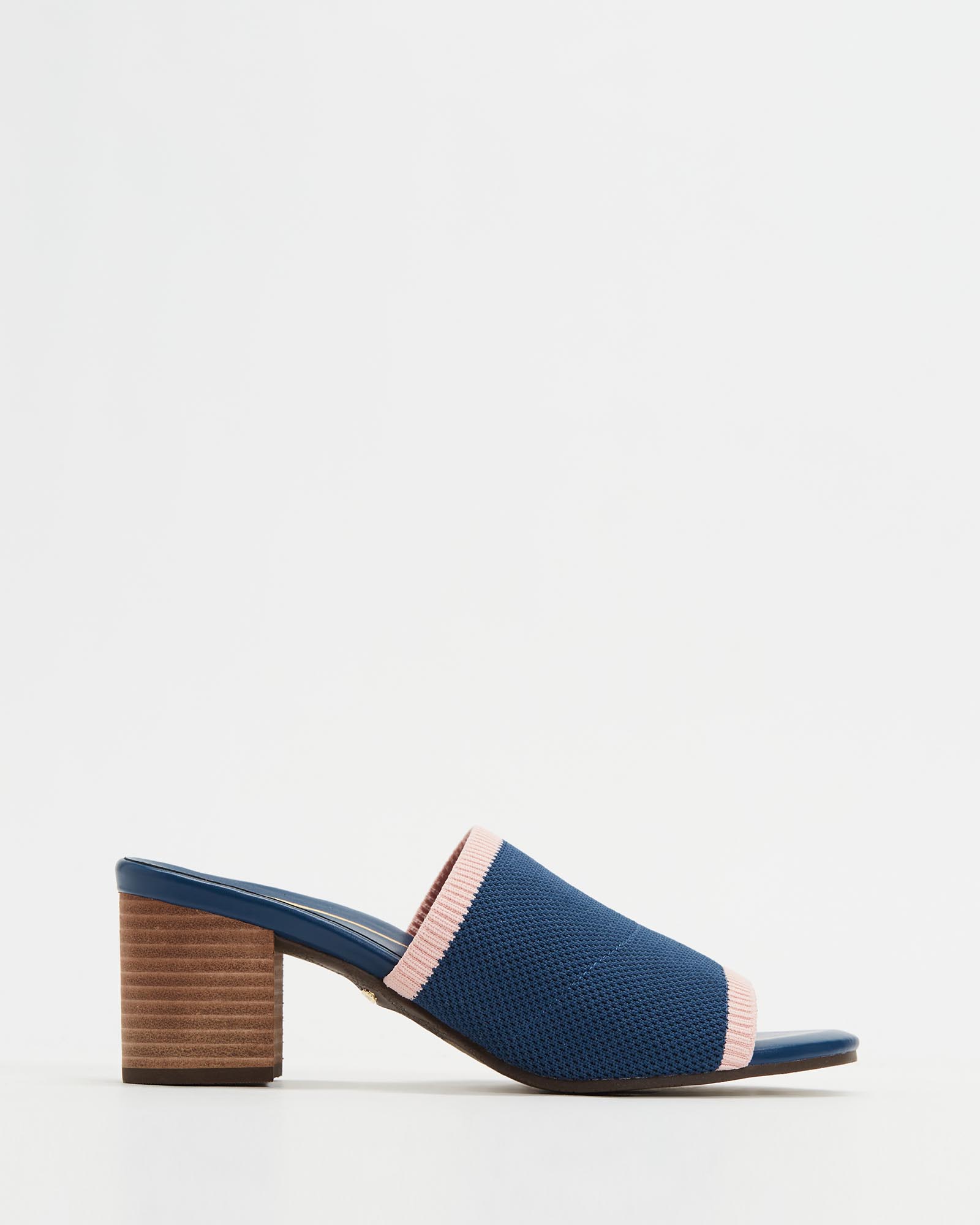 Fleur Heeled Sandal - Dark Blue