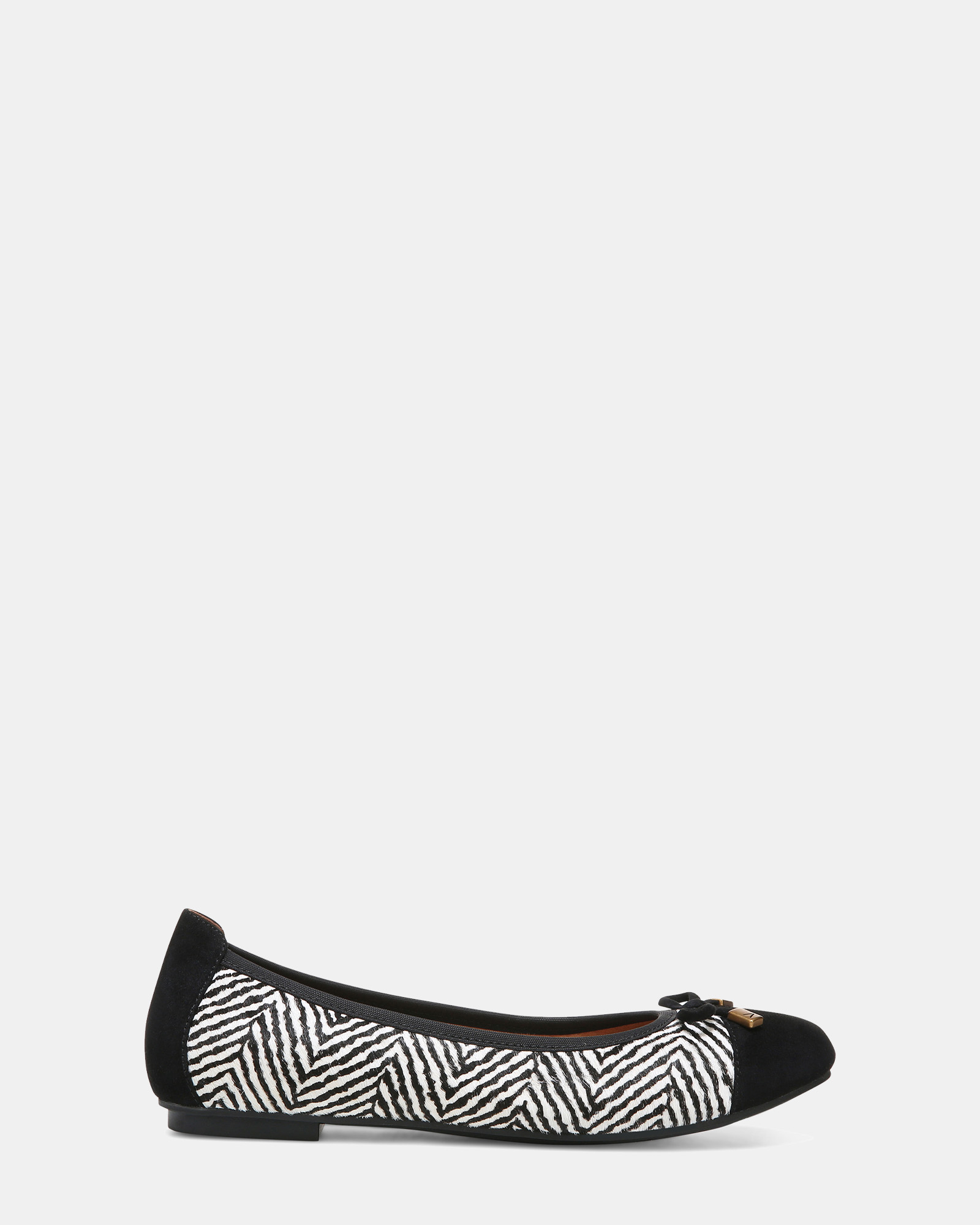 Minna Ballet Flat - Black/White