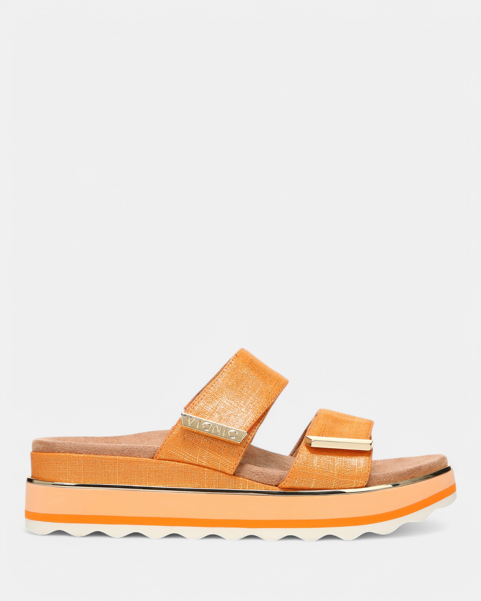 Brandie Flatform Slide - Marmalade Metallic