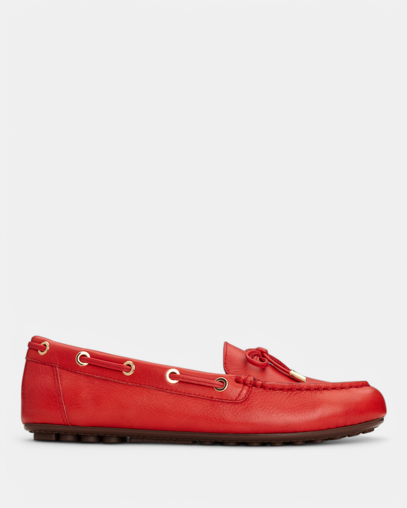 Virginia Leather Moccasin - Cherry