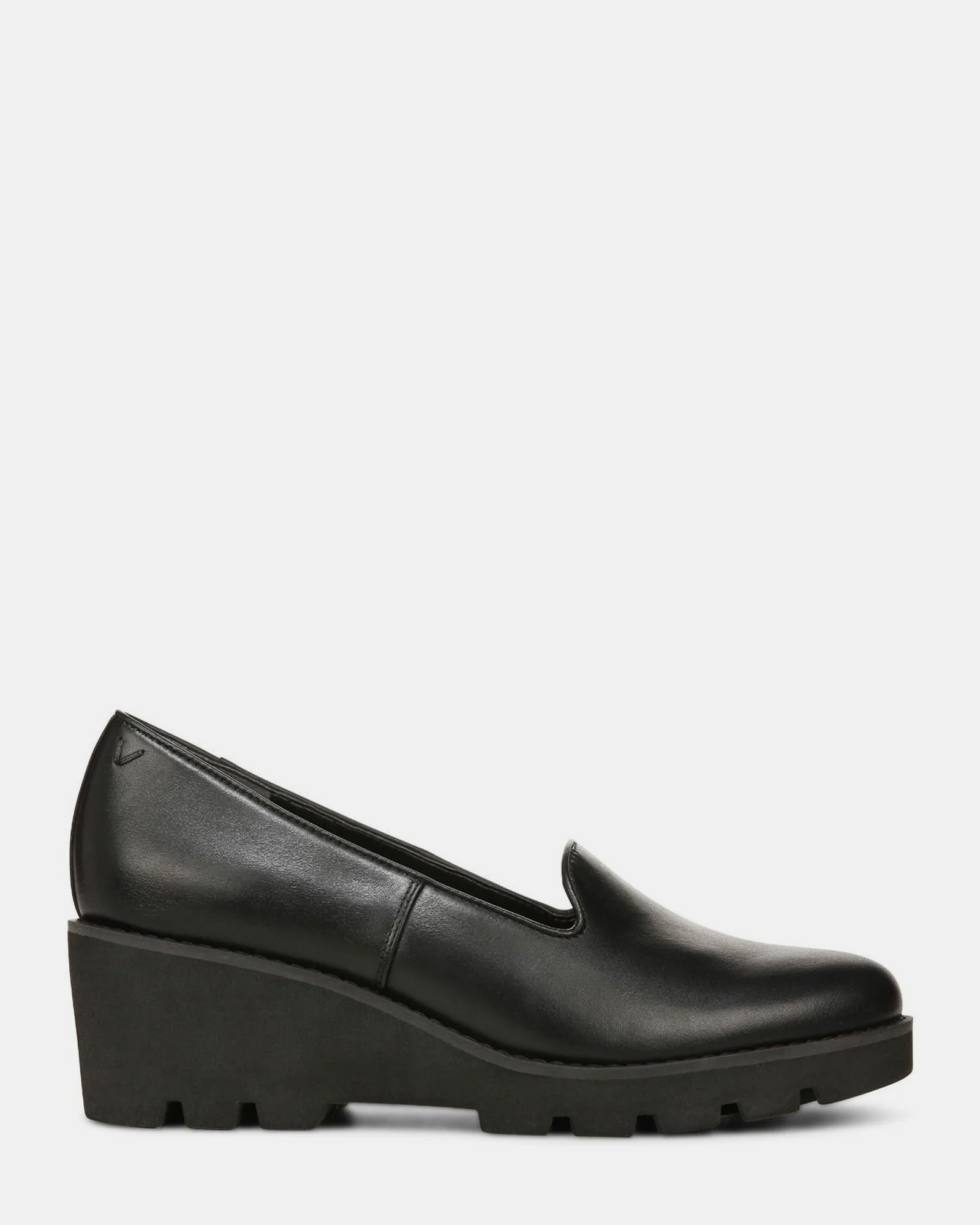 Willa Wedge - Black Leather