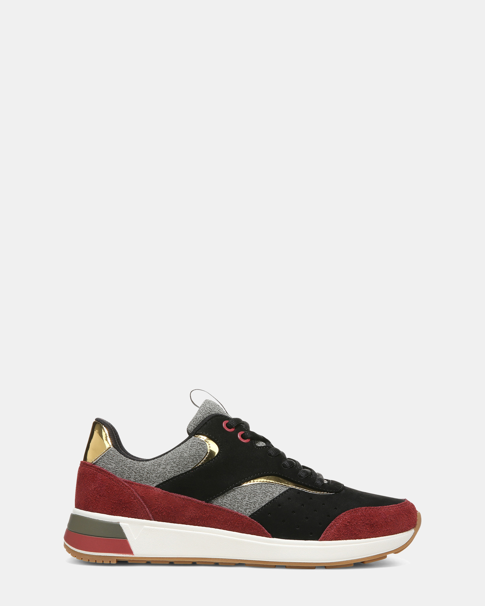 Nova Casual Sneaker - Black/Shiraz