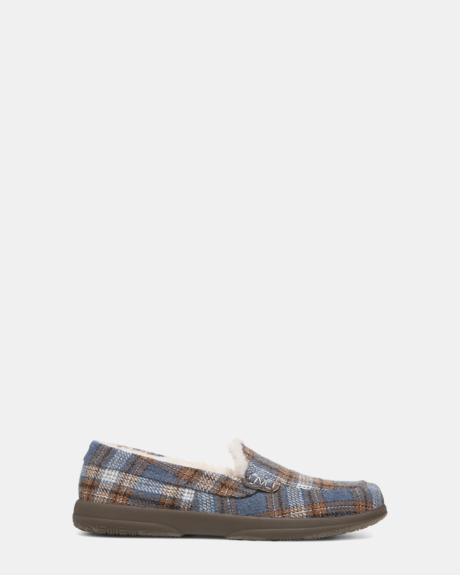 Lynez Slipper - Blue Plaid