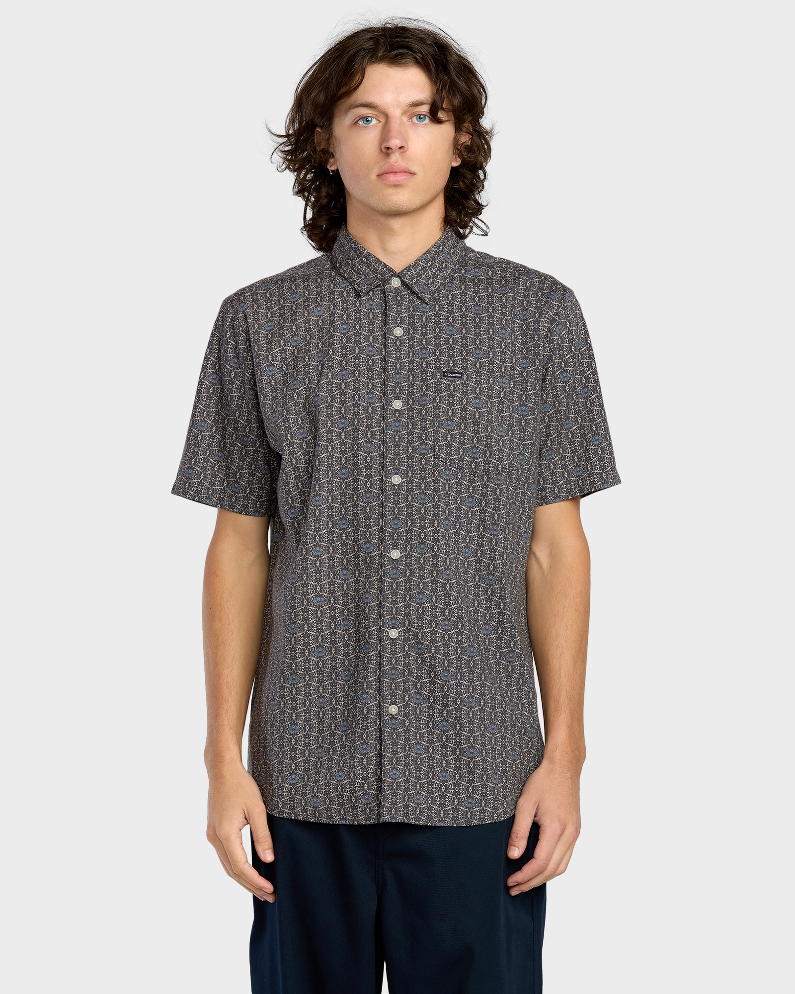 Mens Scaller Stone Woves Short Sleeve Shirt