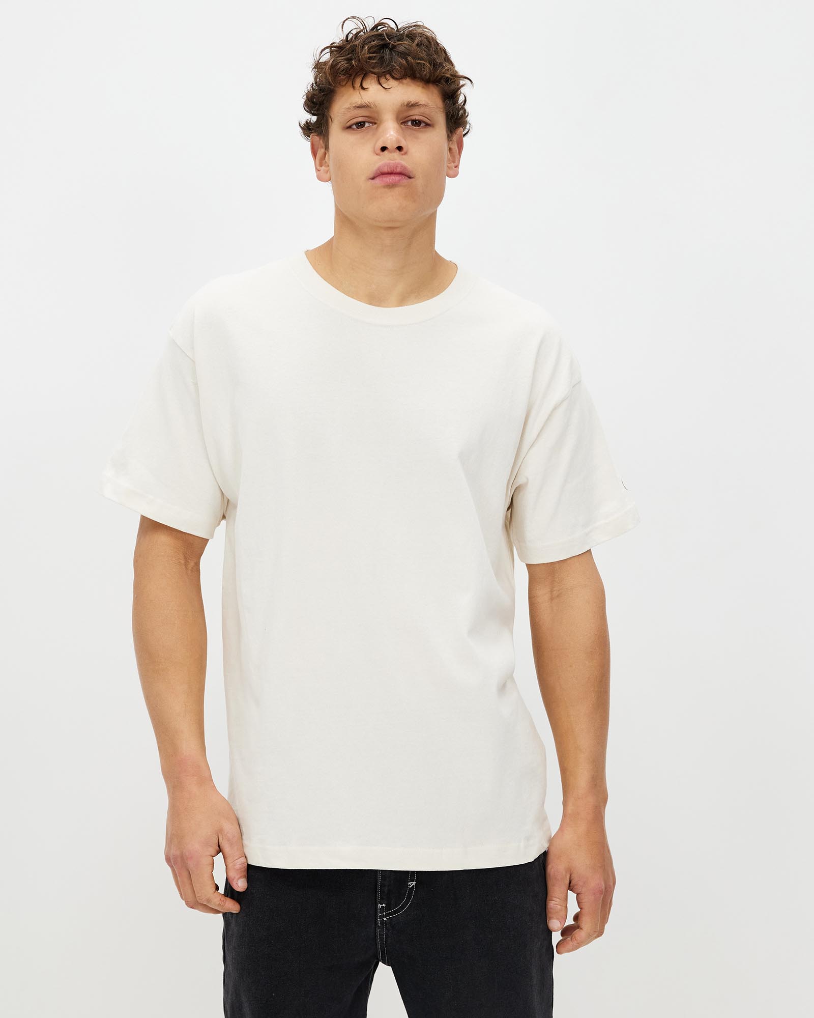 Mens Solid Loose T-Shirt