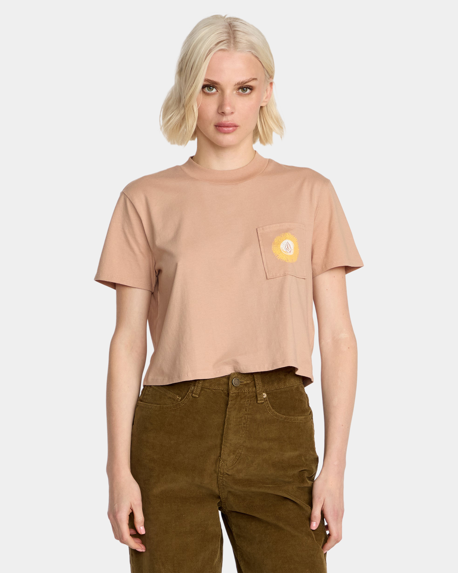 Womens Pocket Dial Short Sleeve T-Shirt