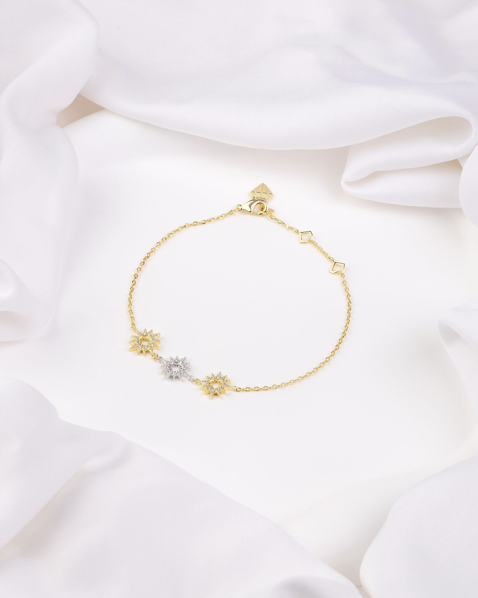 Sunlit Trio Gold Bracelet