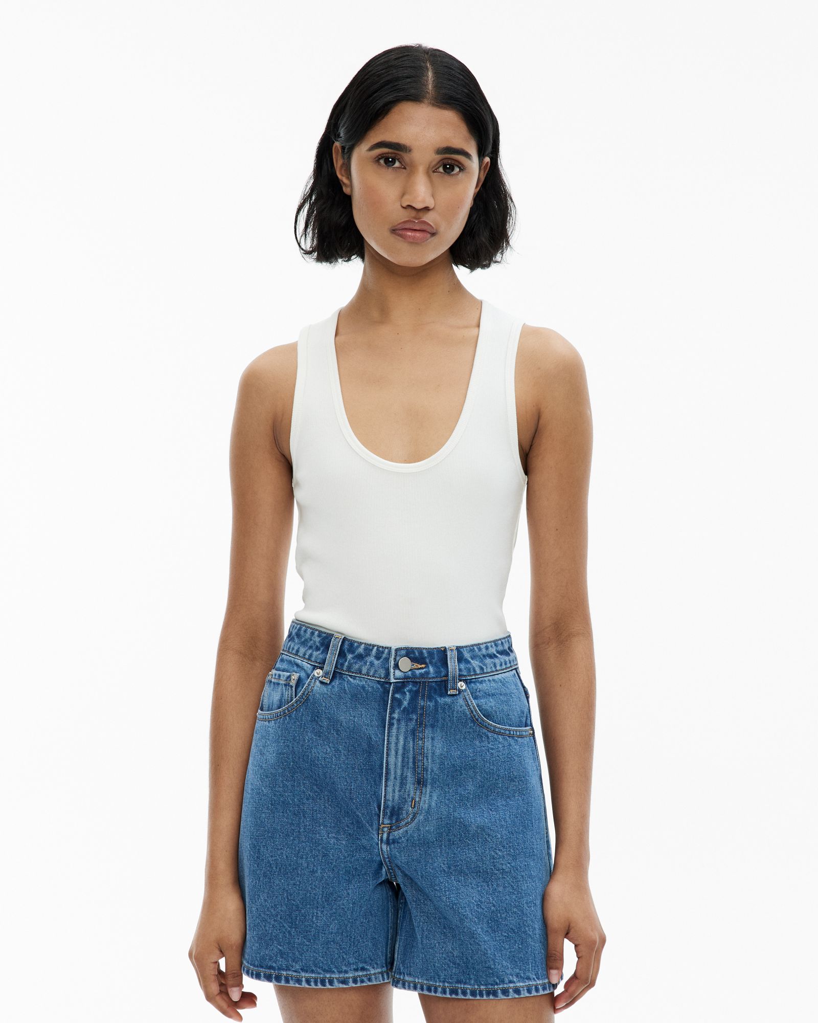 Scoop Rib Tank Top