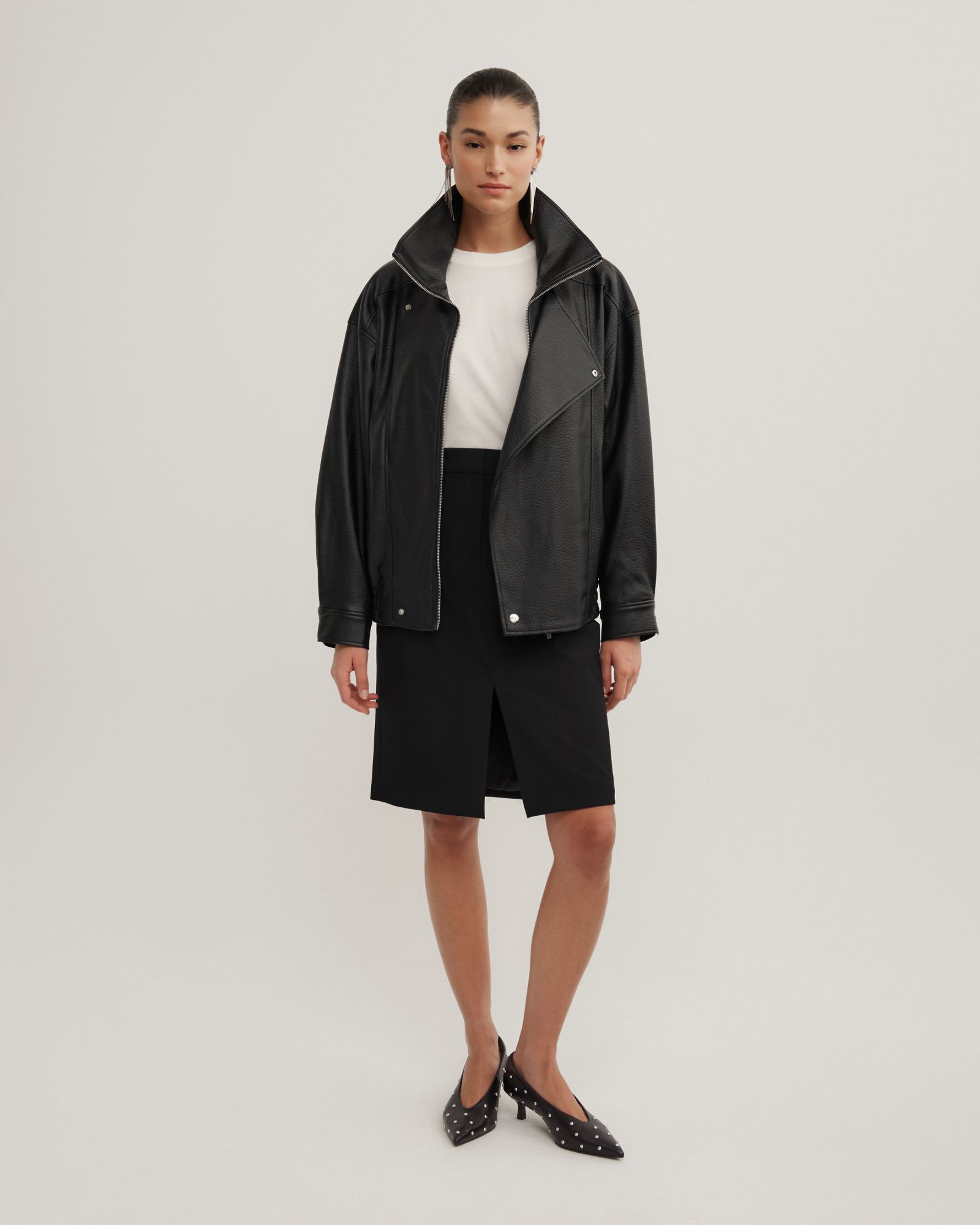 Structured Midi Skirt
