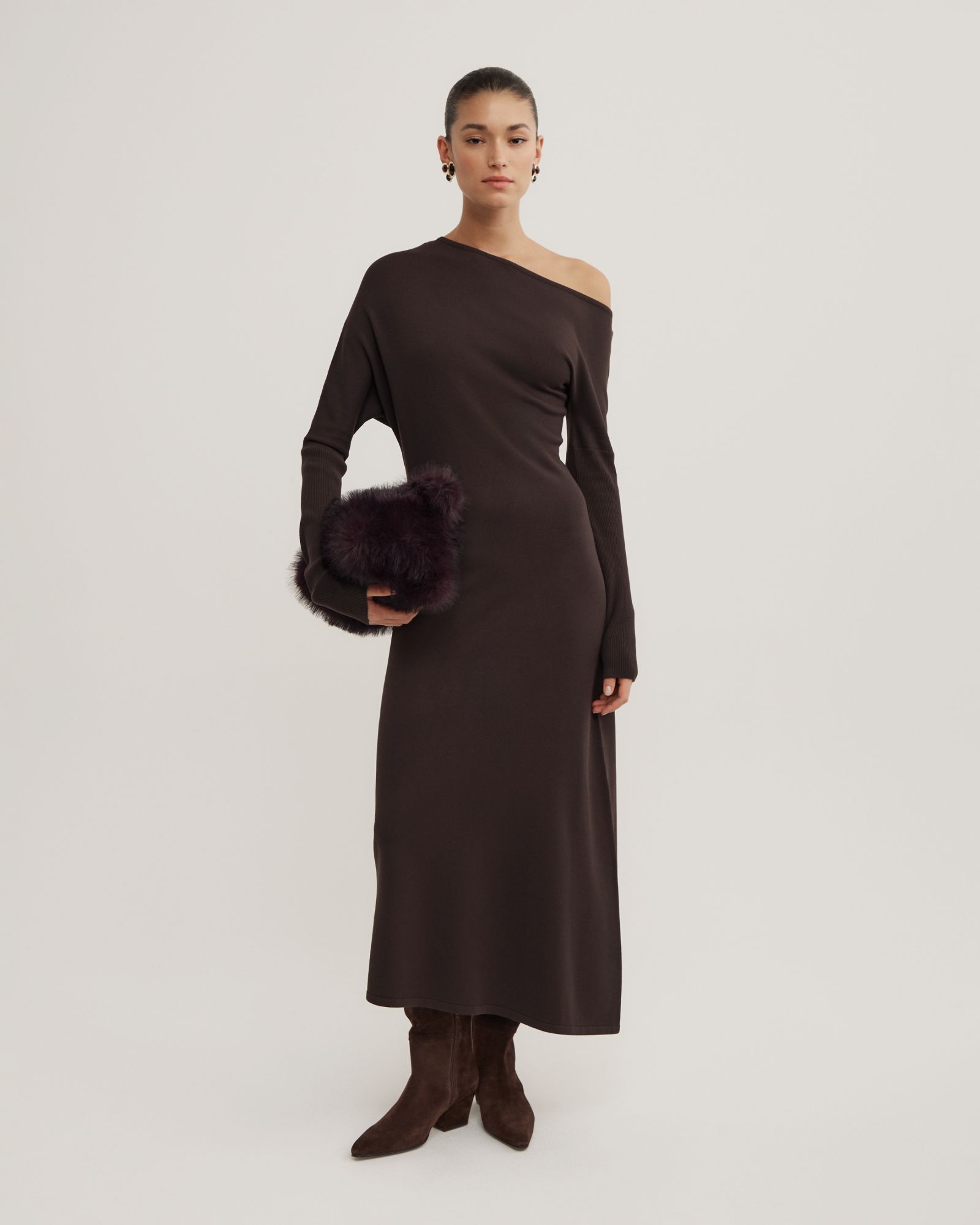 Off Shoulder Knit Dress
