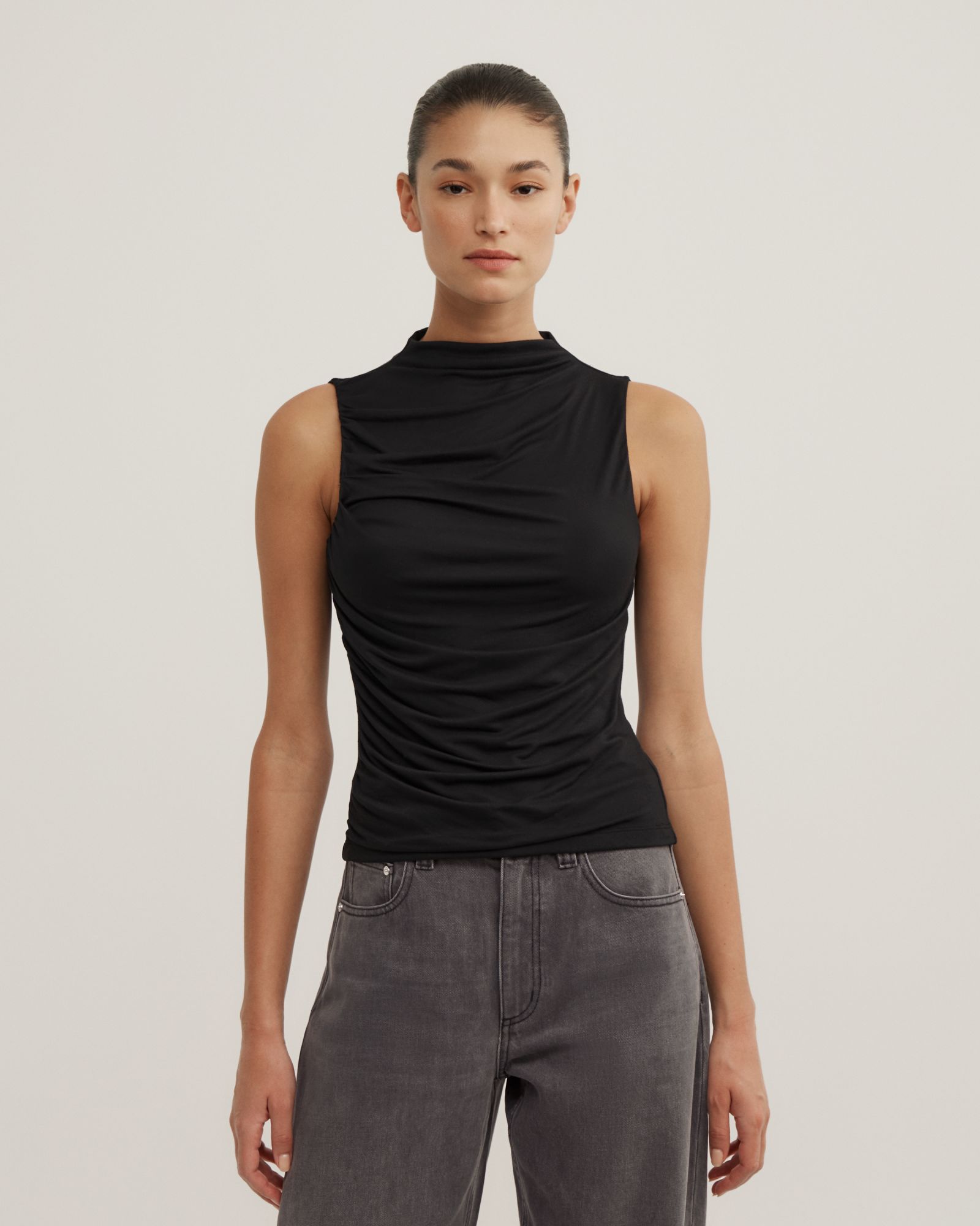 Gathered Jersey Top