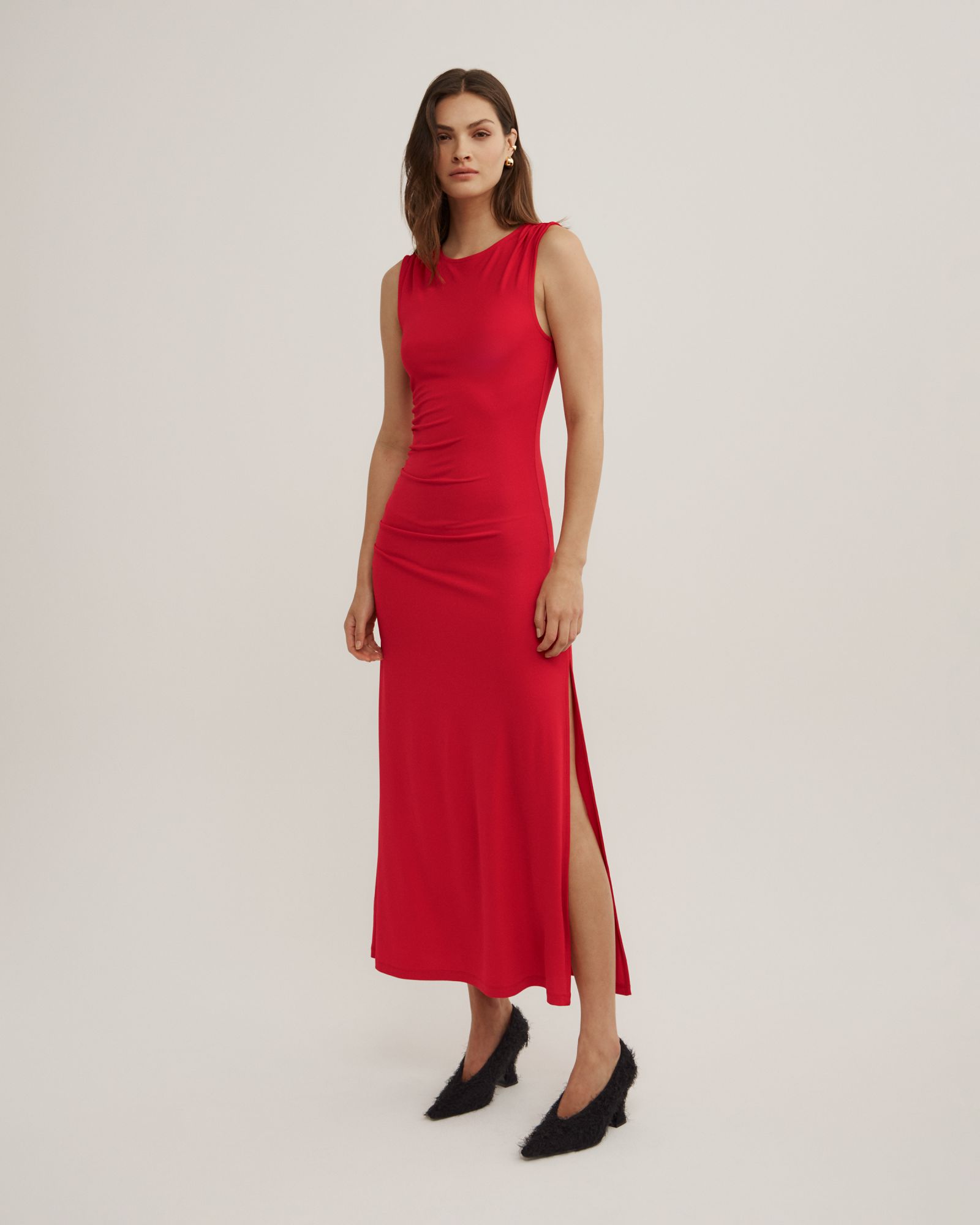 Shoulder Gather Dress