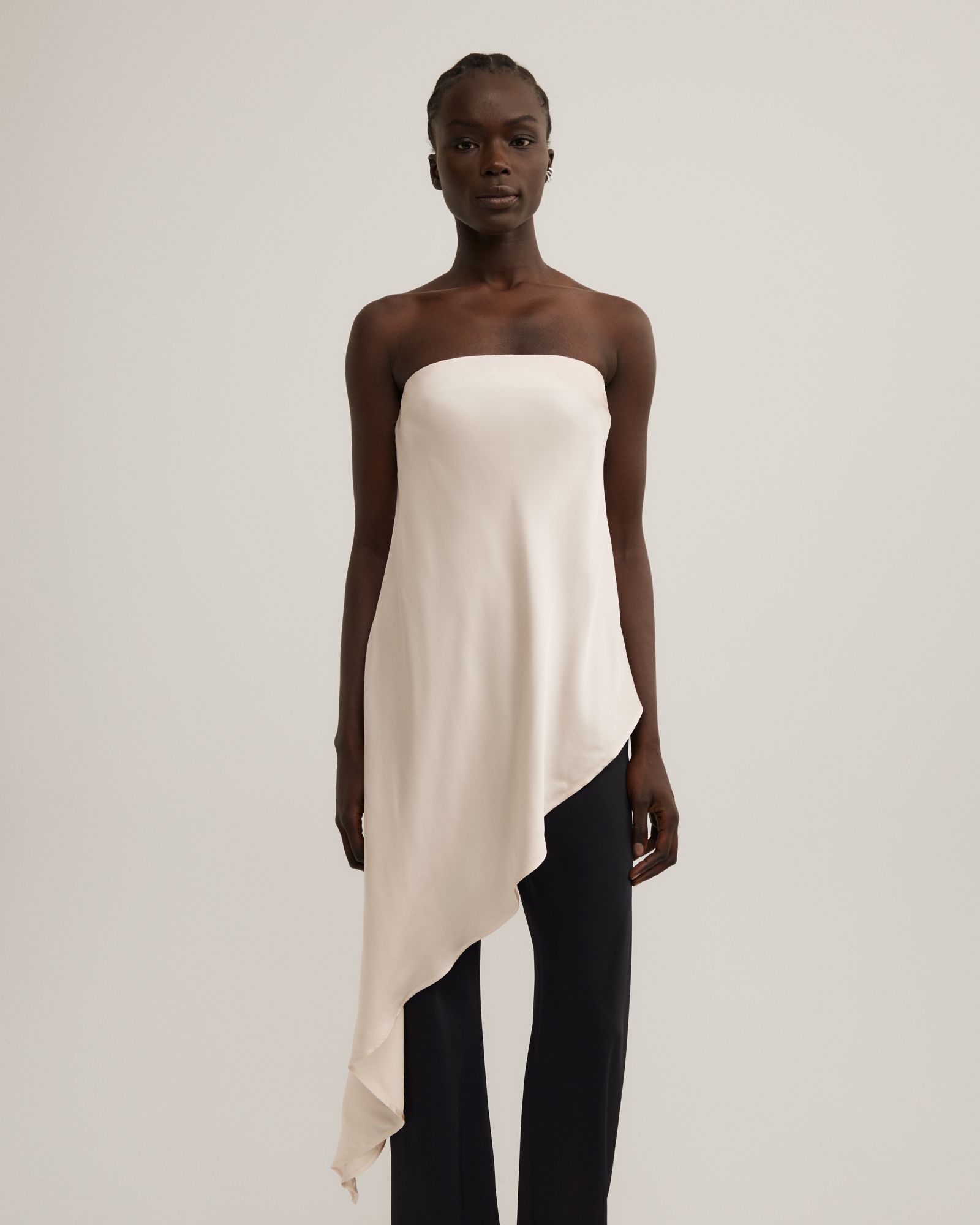 Asymmetric Strapless Top