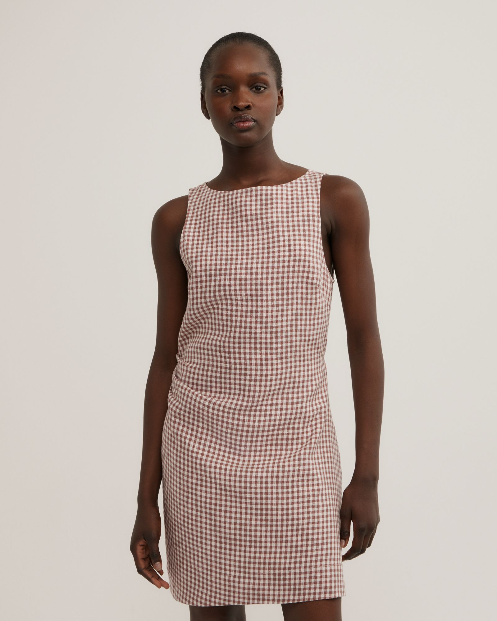 Boat Neck Mini Dress