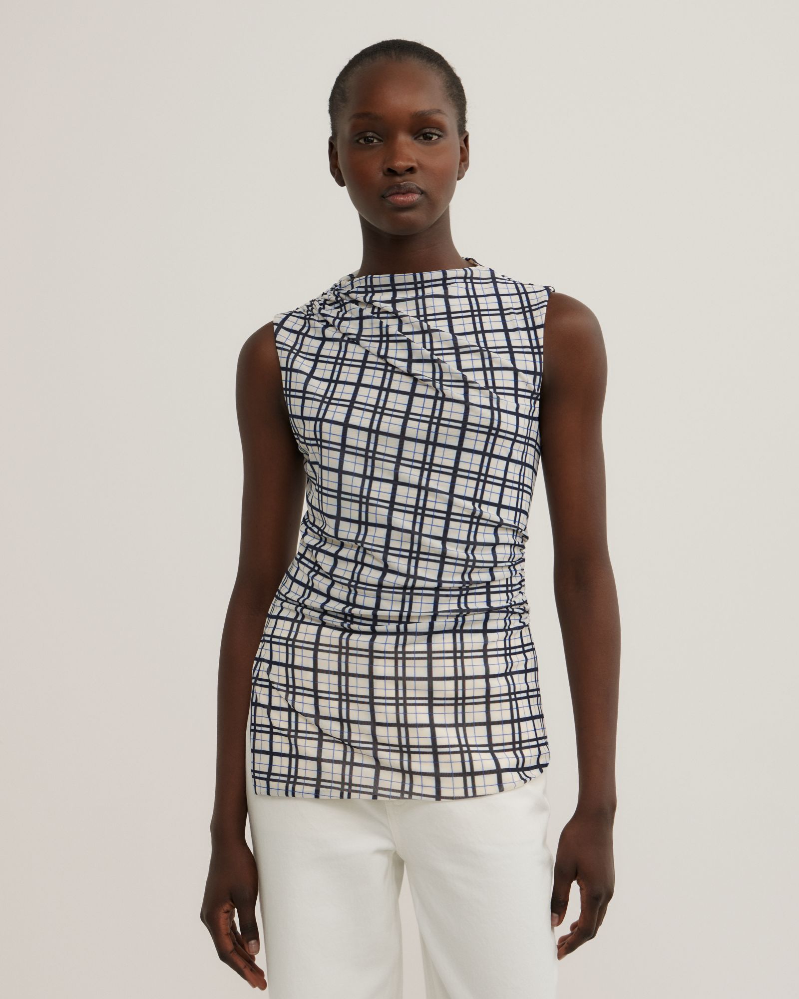Asymmetric Mesh Tank Top