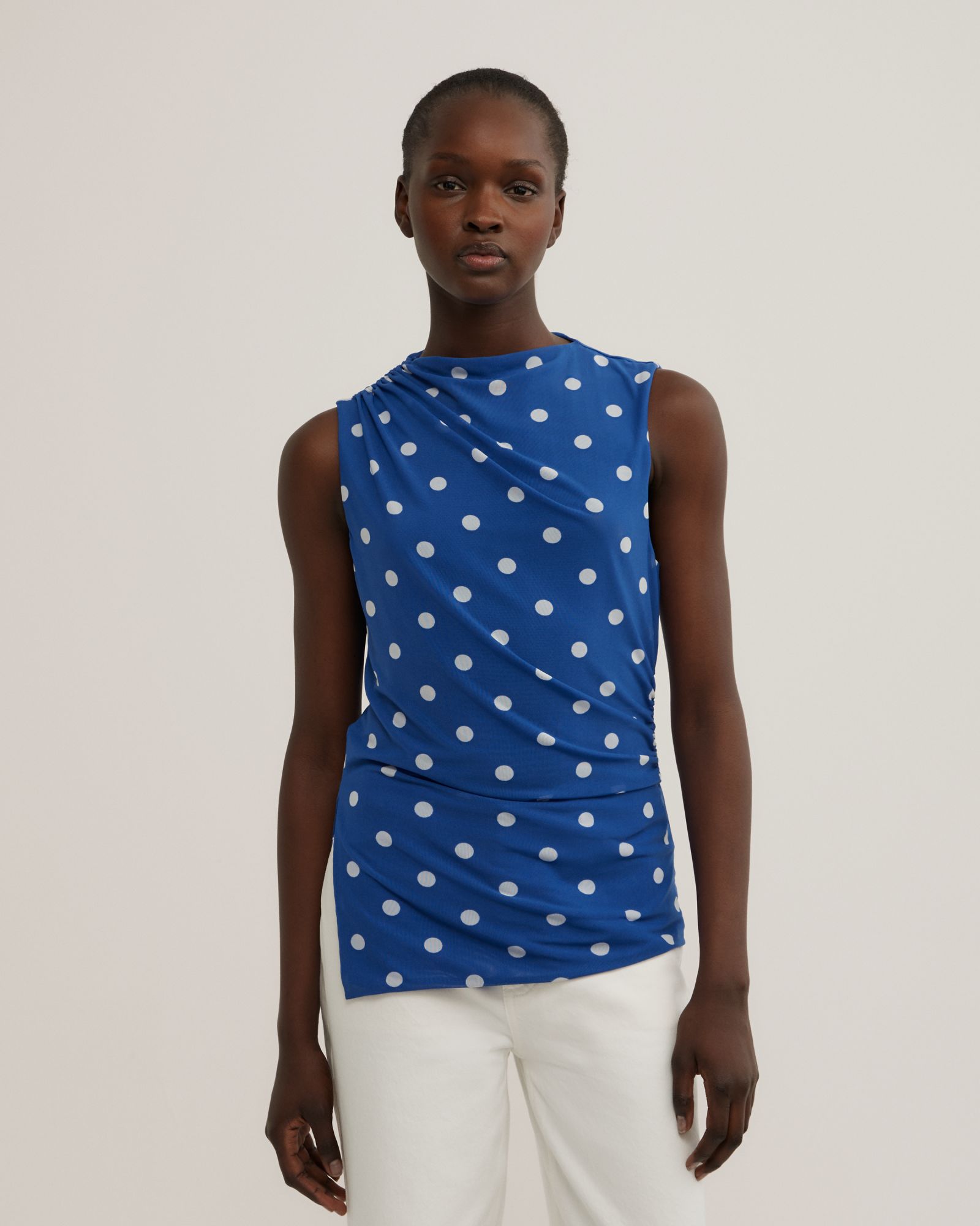 Asymmetric Mesh Tank Top