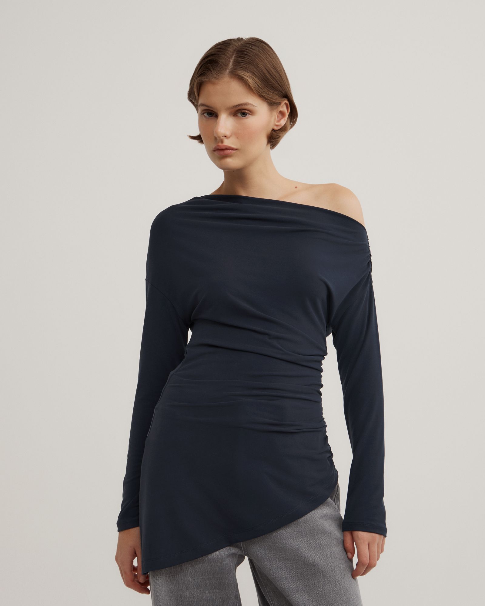 Asymmetric Tunic Long Sleeve Top