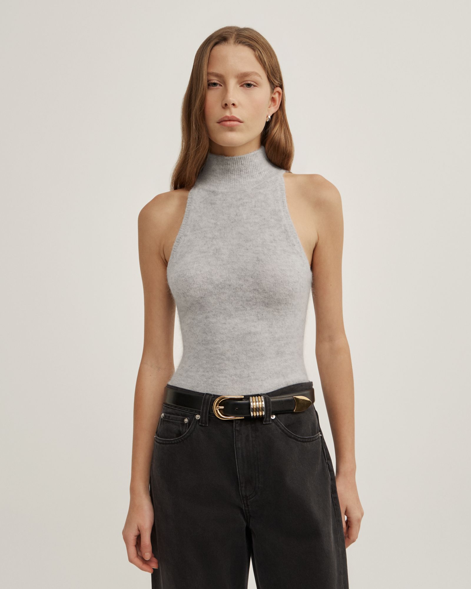Fluffy High Neck Tank