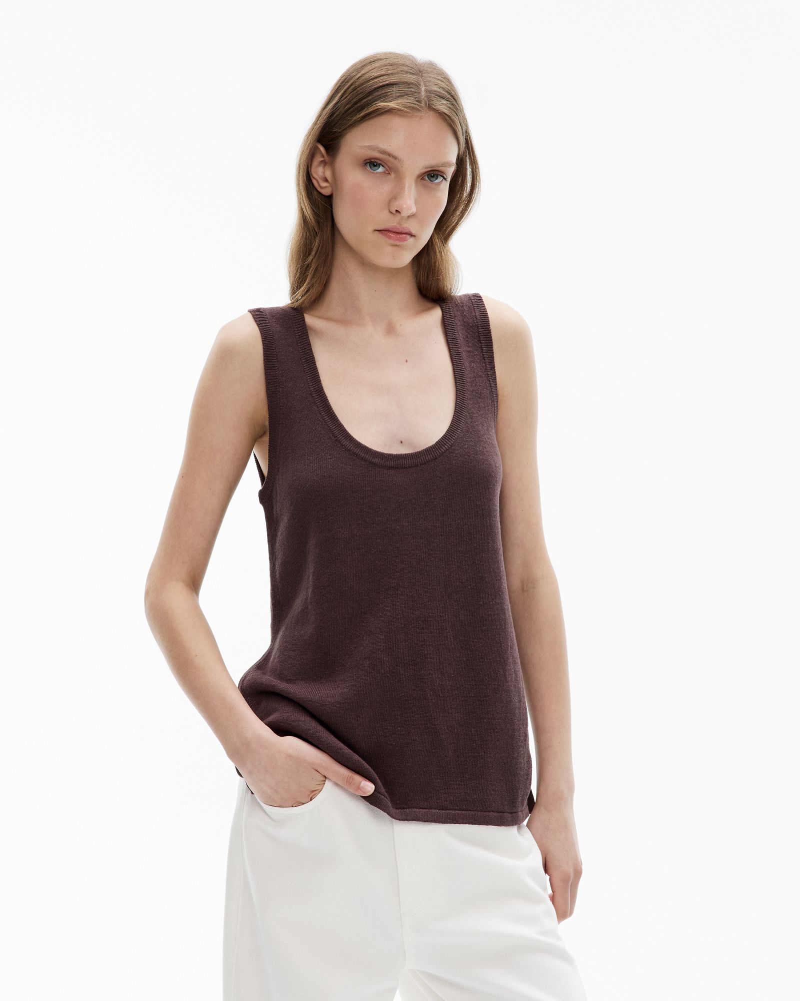 Longline Knit Tank Top