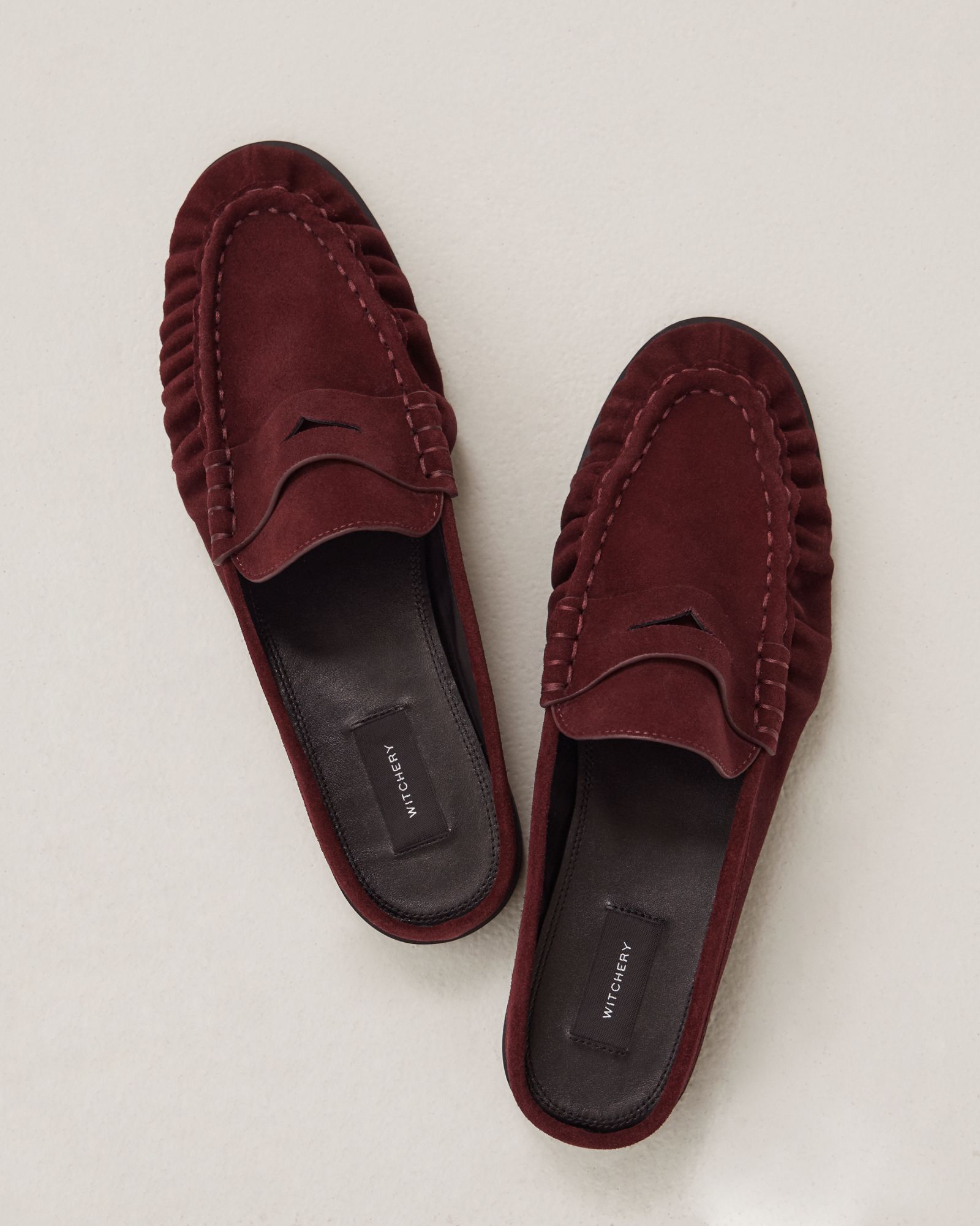 Zoe Suede Mule Loafers
