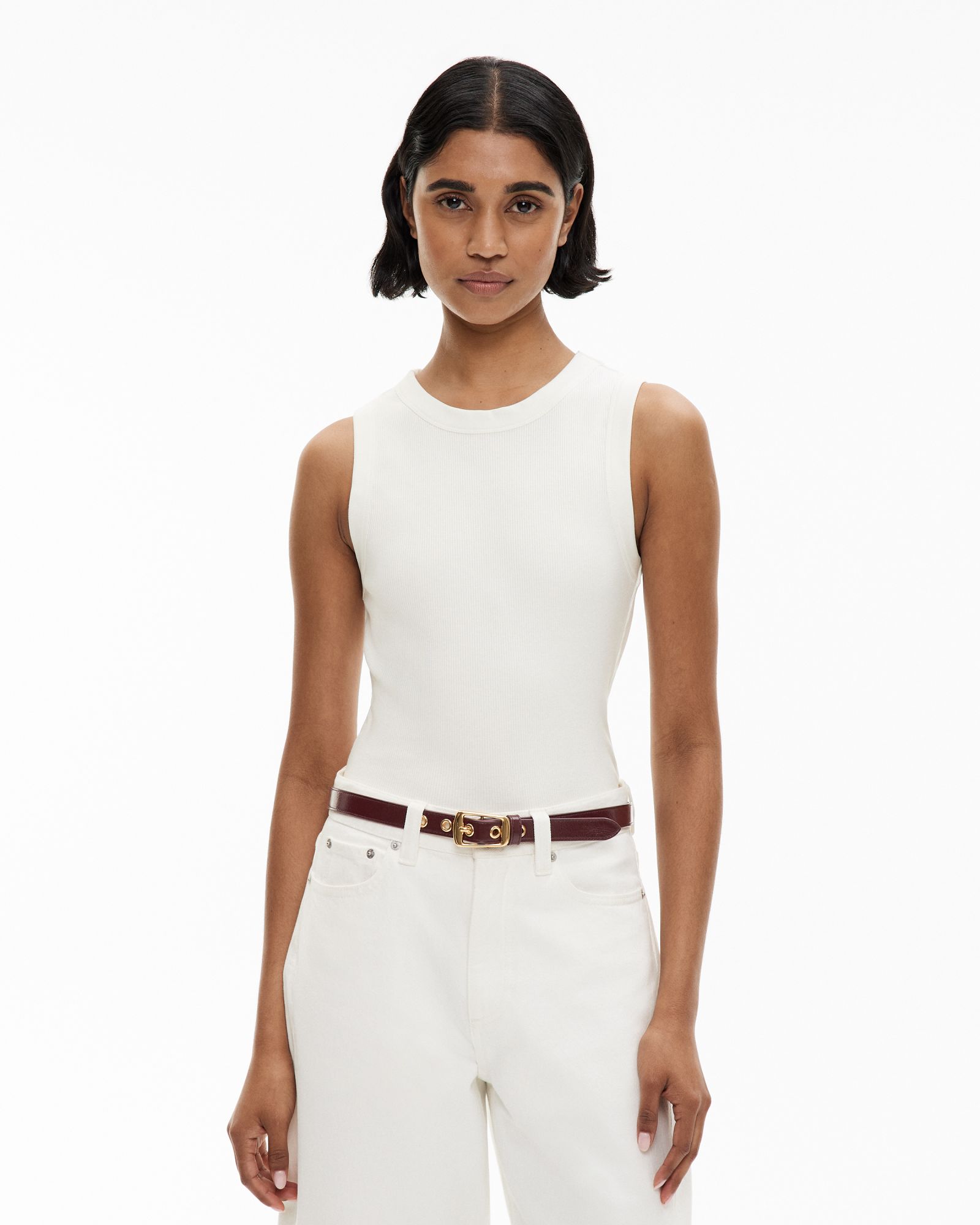 Crew Neck Rib Tank