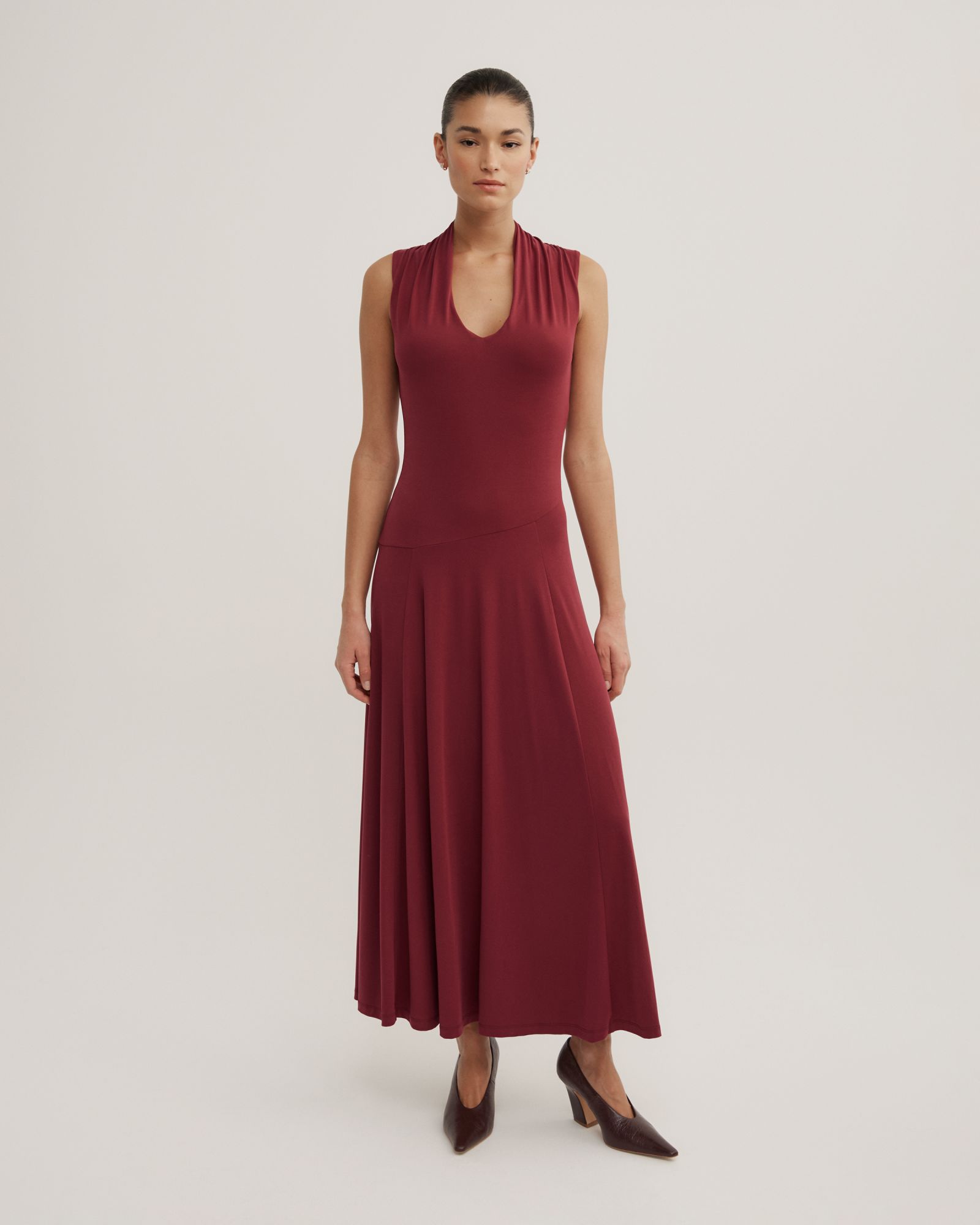 Scoop Neck Jersey Dress