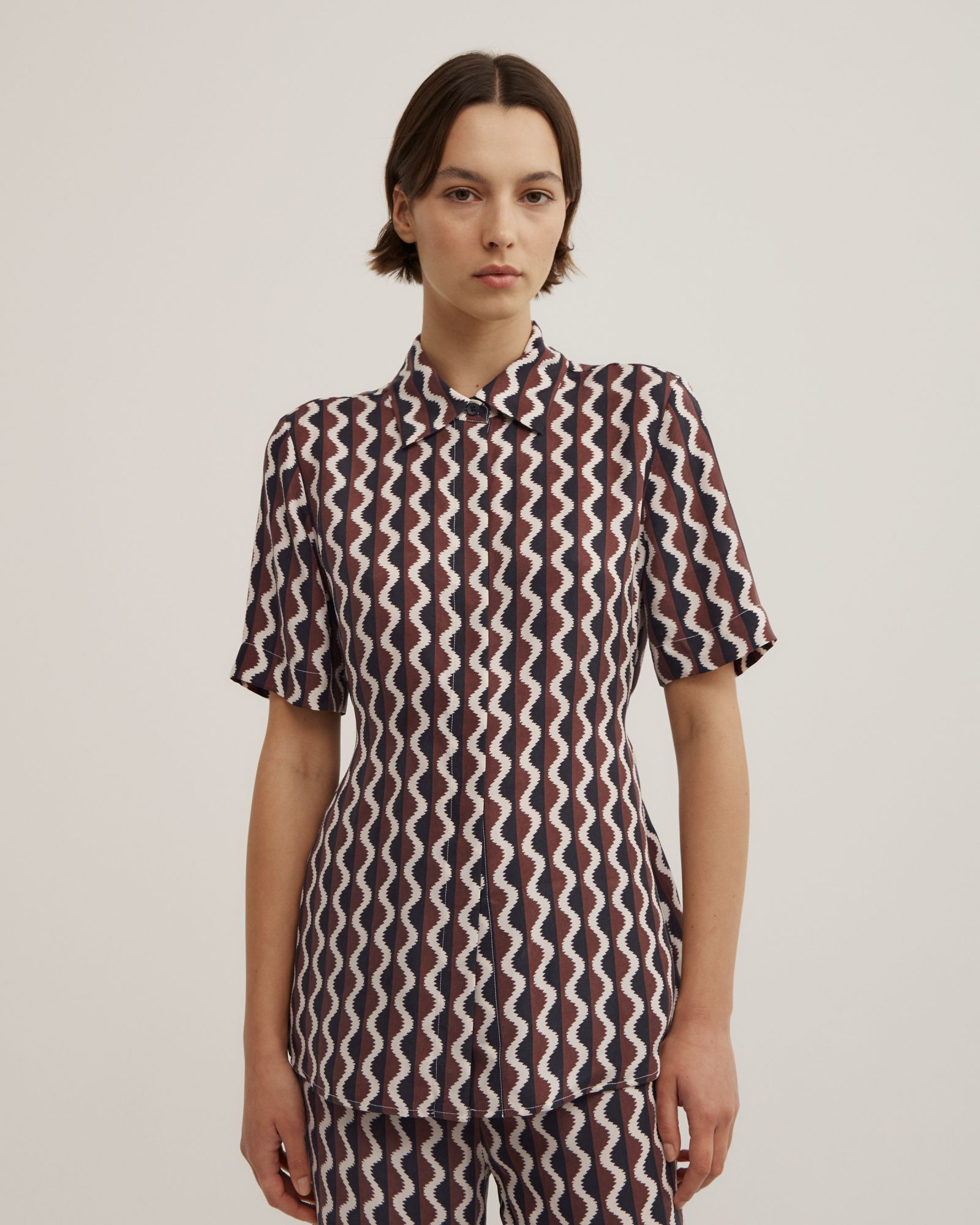Cupro Tie Waist Shirt