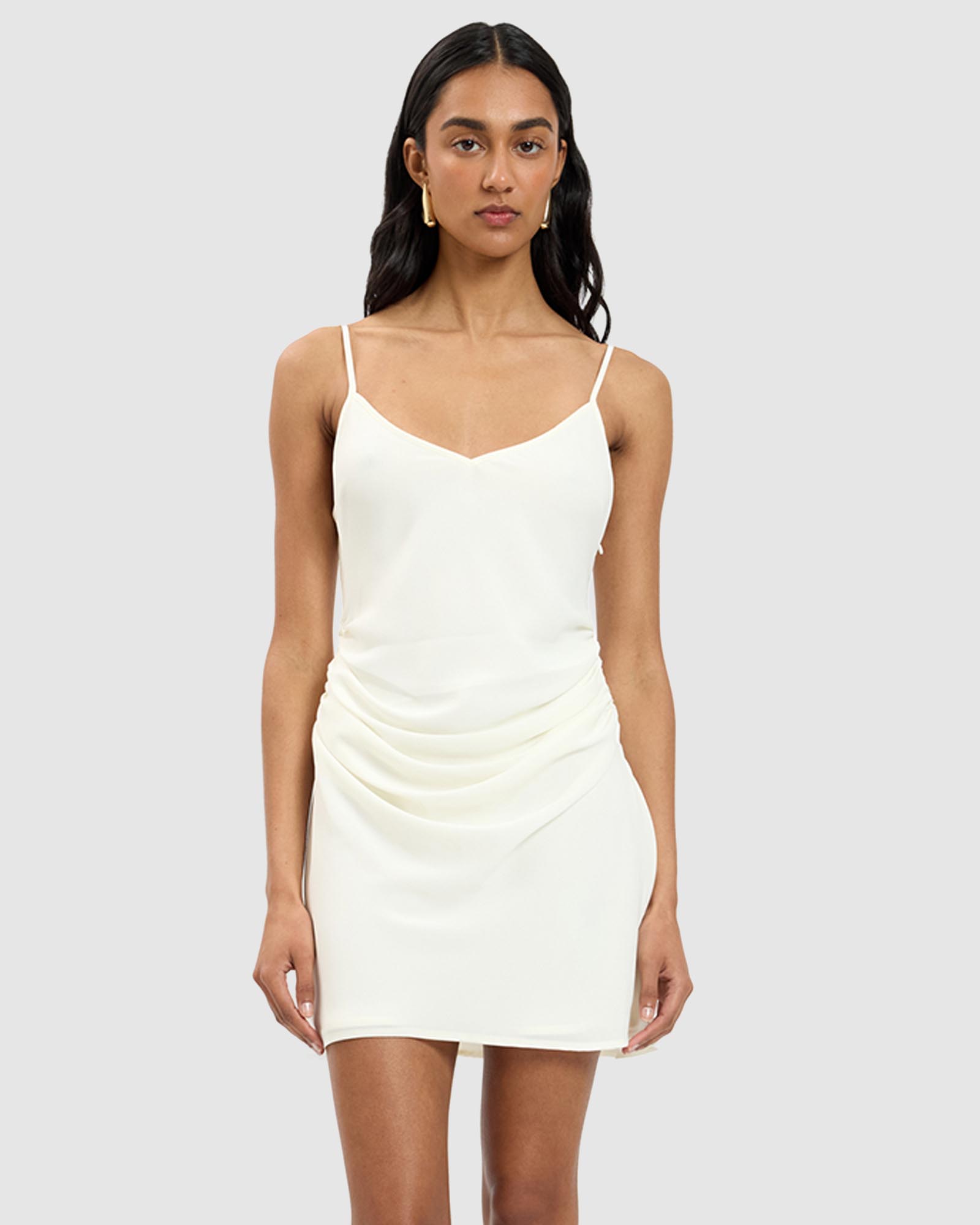 Georgette Draped Mini Dress