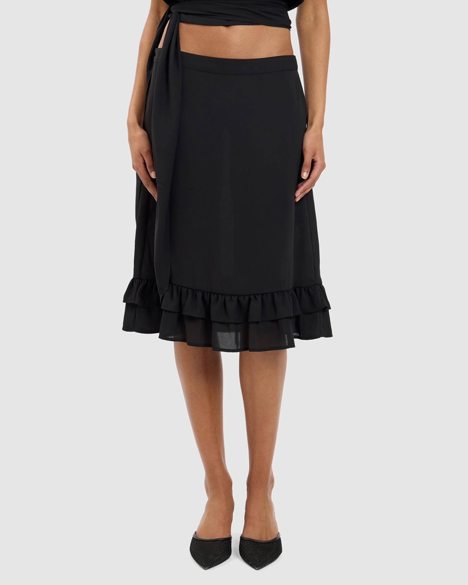 Frill Midi Skirt