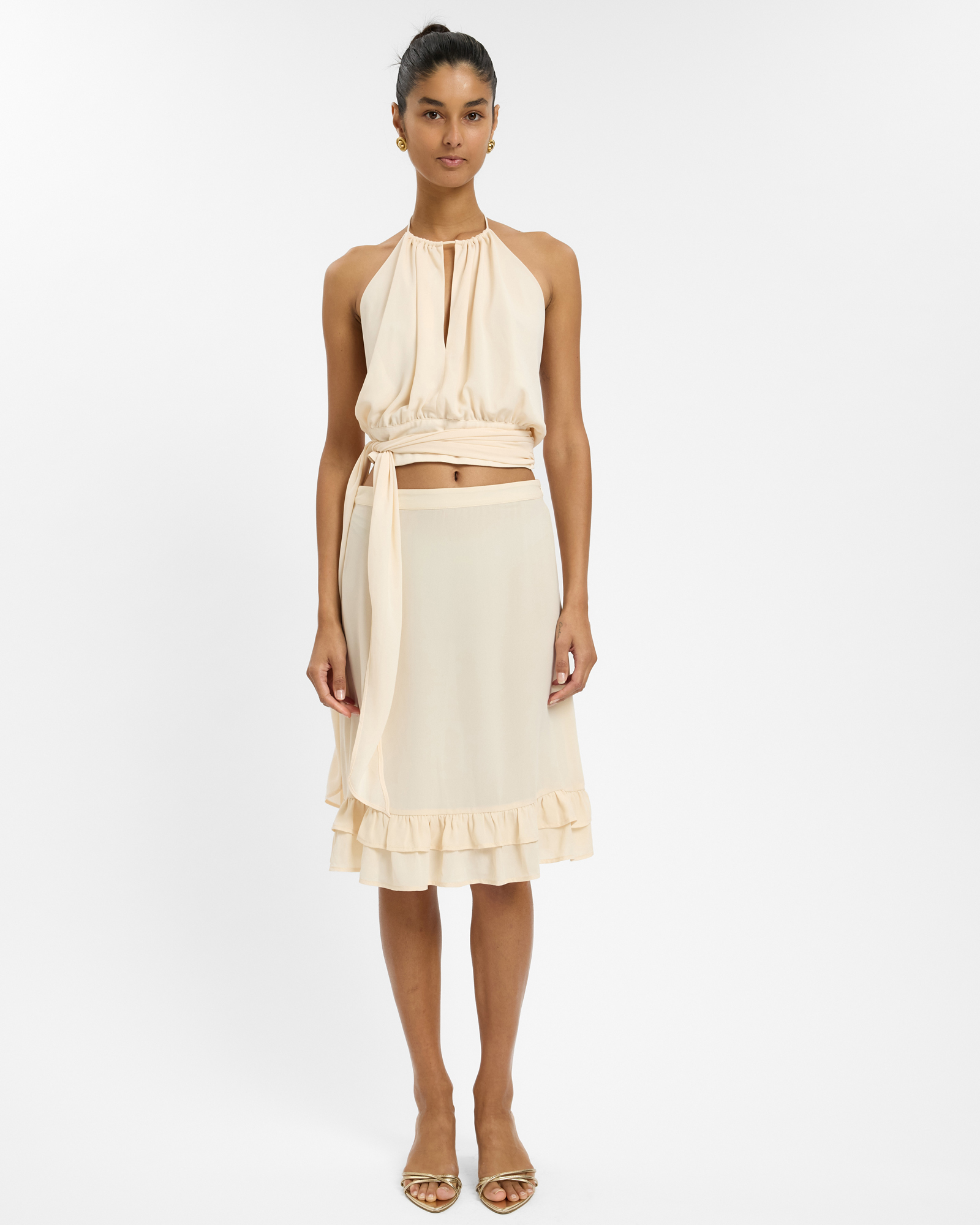 Frill Midi Skirt