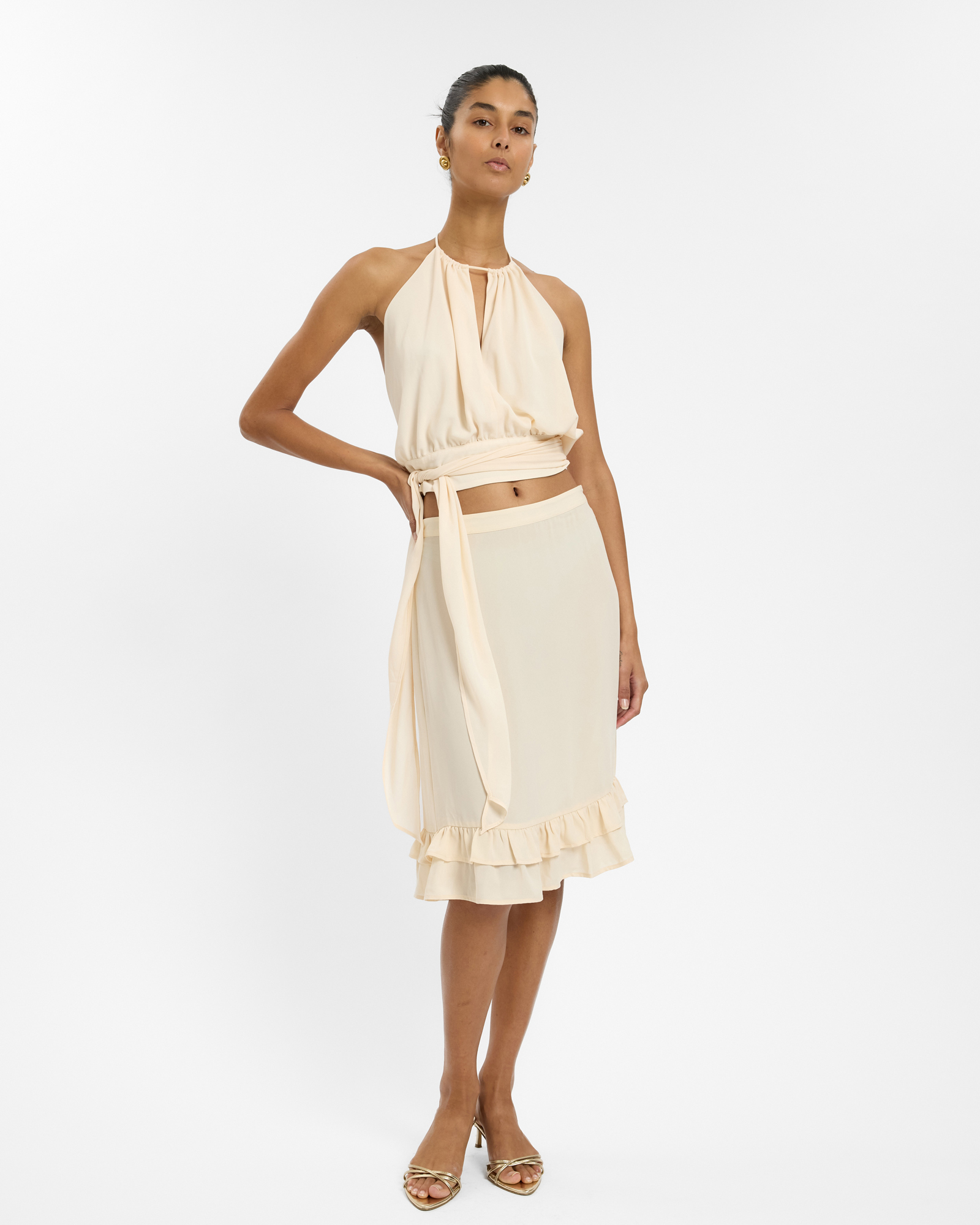 Draped Halter Top