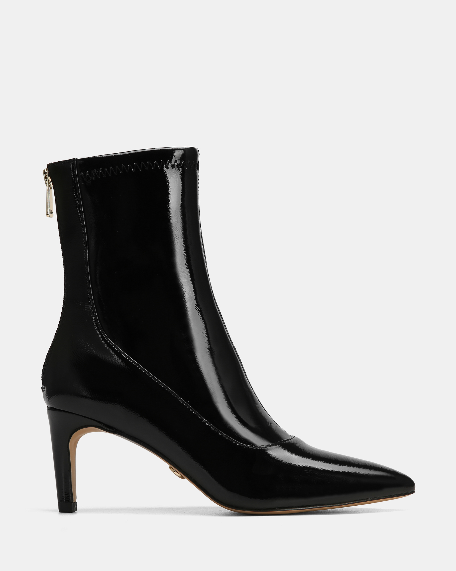 Felix Stretch Patent Leather Ankle Boots