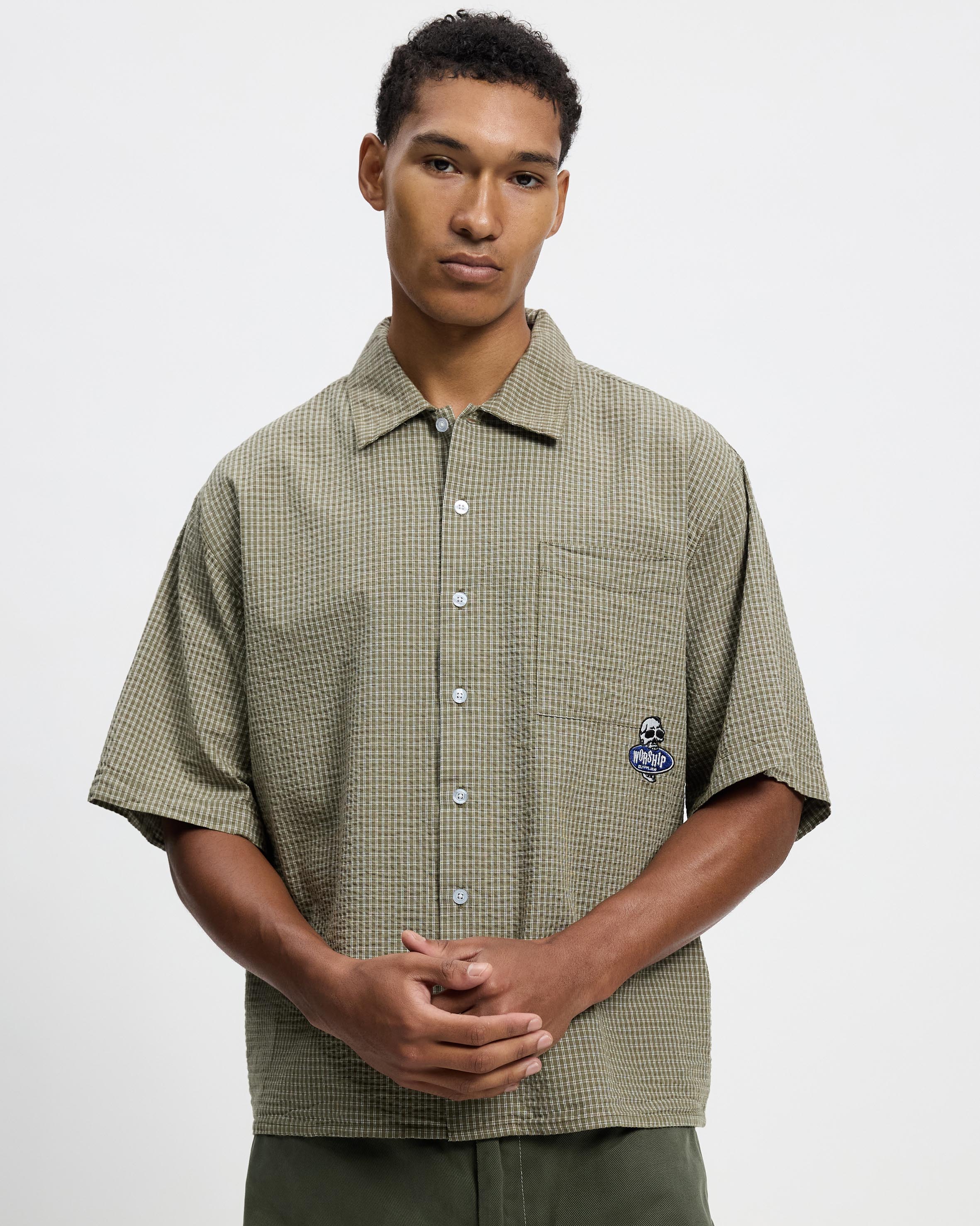 Jaws Box Fit Cropped Short Sleeve Shirt