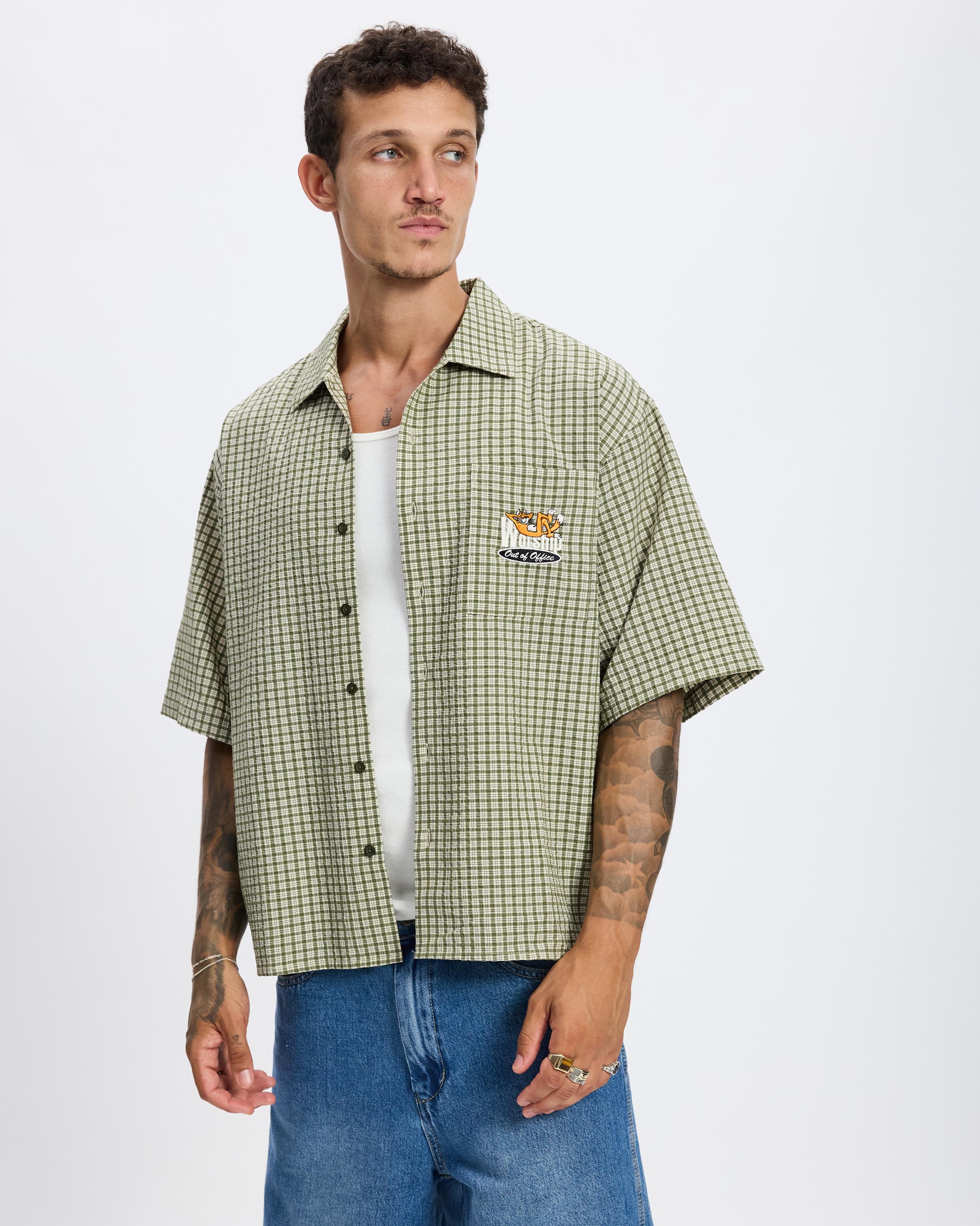 On Leave Box Fit Cropped SS Shirt